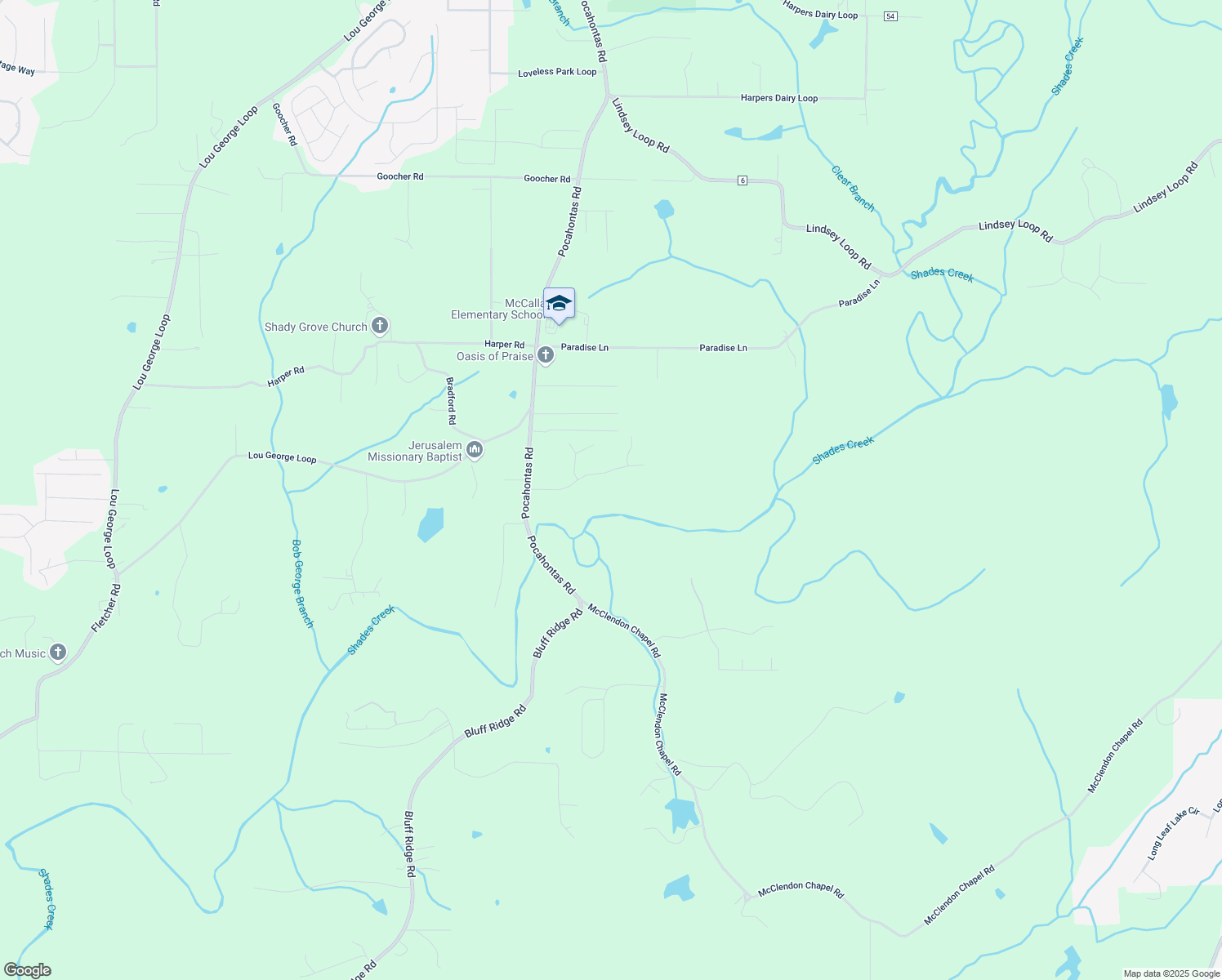 map of restaurants, bars, coffee shops, grocery stores, and more near 4240 Brookforest Dr in Bessemer
