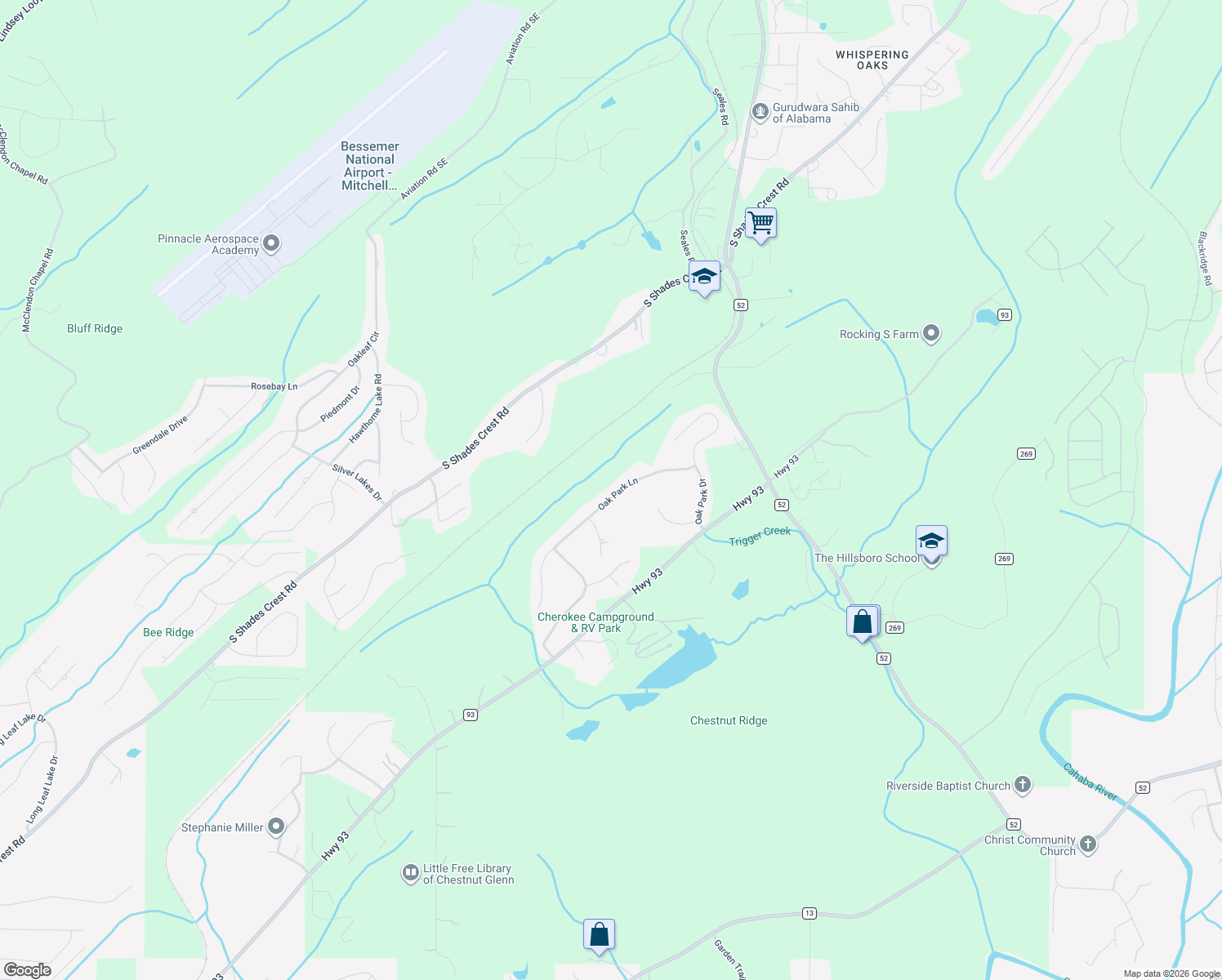 map of restaurants, bars, coffee shops, grocery stores, and more near 1655 Oak Park Lane in Helena