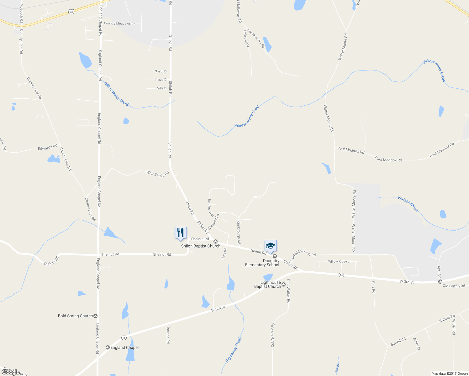 map of restaurants, bars, coffee shops, grocery stores, and more near 215 Bonnies Way in Jenkinsburg