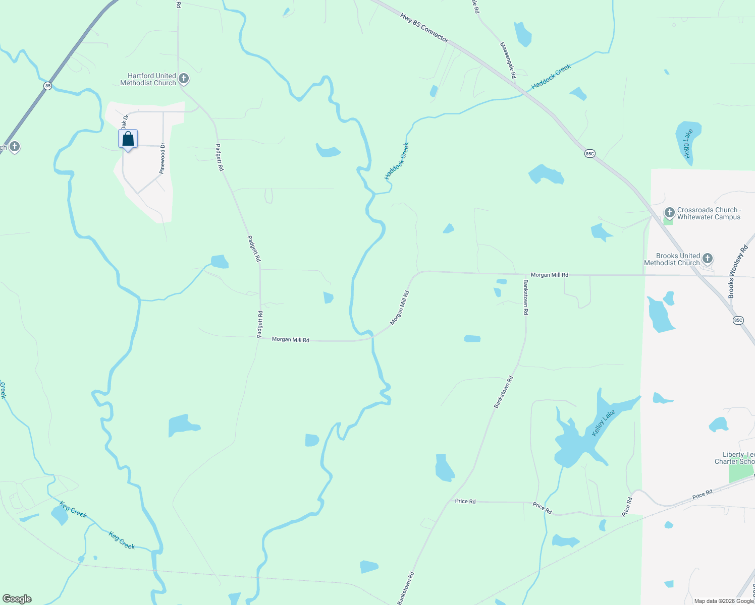 map of restaurants, bars, coffee shops, grocery stores, and more near 481 Morgan Mill Rd in Brooks