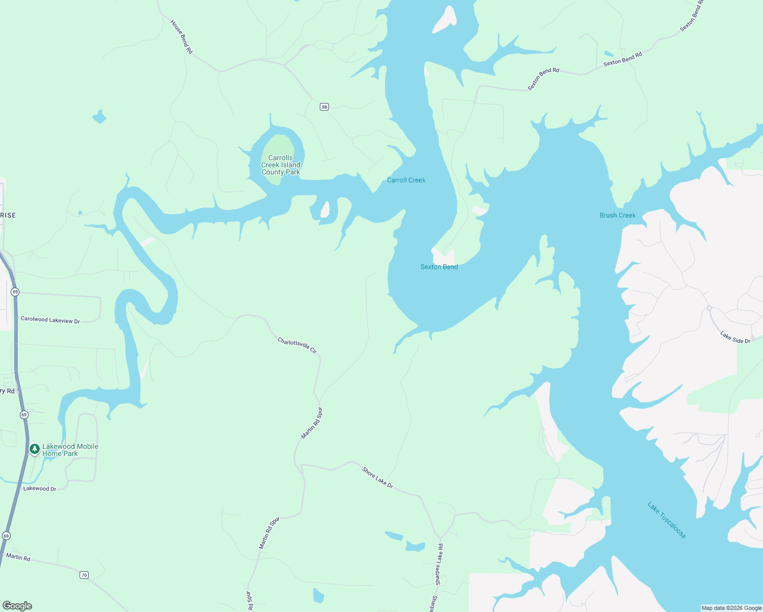 map of restaurants, bars, coffee shops, grocery stores, and more near 4700 Hwy 69 N in Northport
