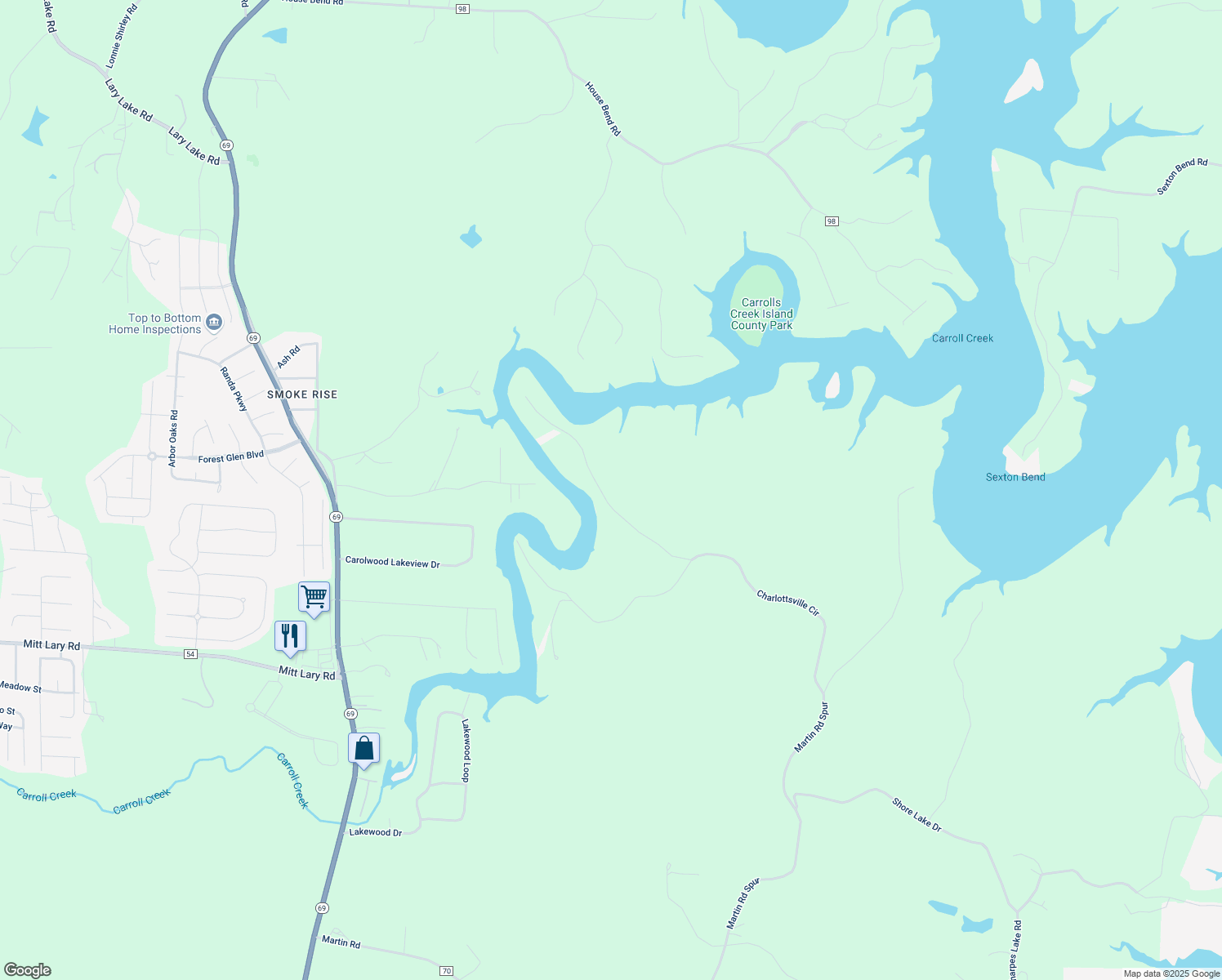 map of restaurants, bars, coffee shops, grocery stores, and more near 13846-13856 Charlottsville Circle in Northport