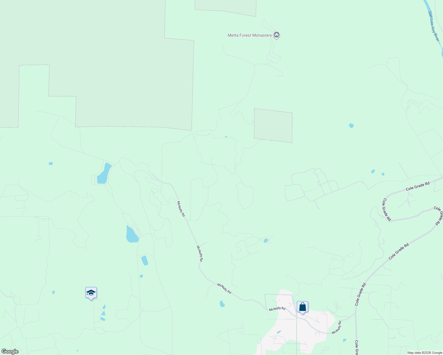 map of restaurants, bars, coffee shops, grocery stores, and more near 36485 Carney Road in Valley Center