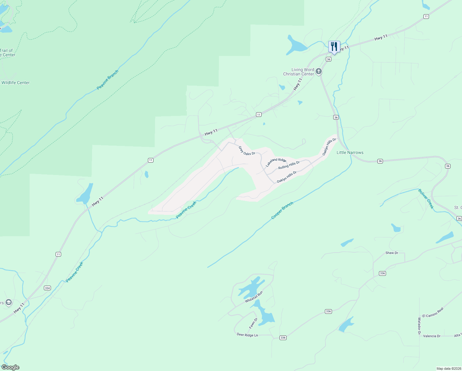map of restaurants, bars, coffee shops, grocery stores, and more near 161 Grey Oaks Court in Pelham