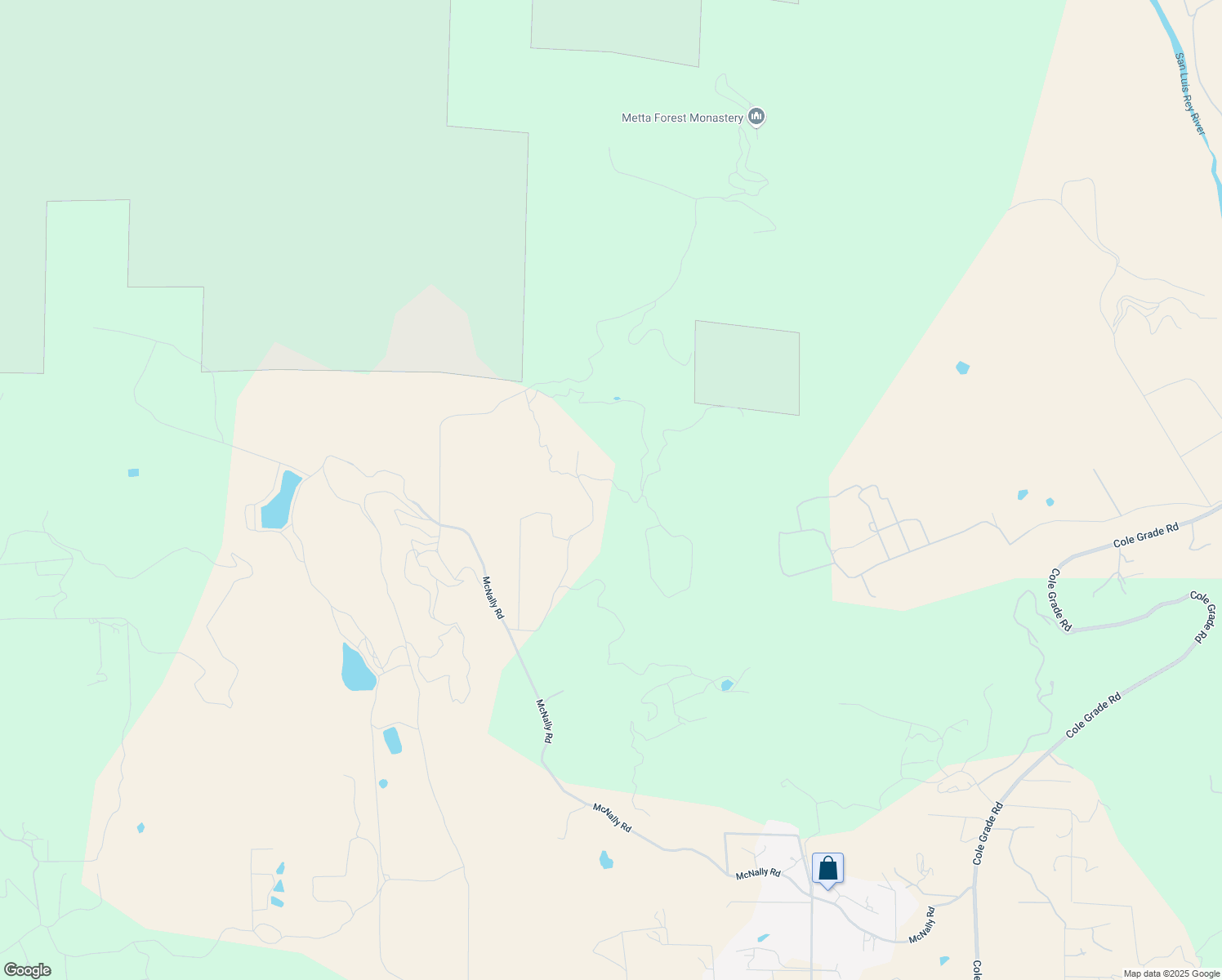 map of restaurants, bars, coffee shops, grocery stores, and more near 36591 Carney Road in Valley Center