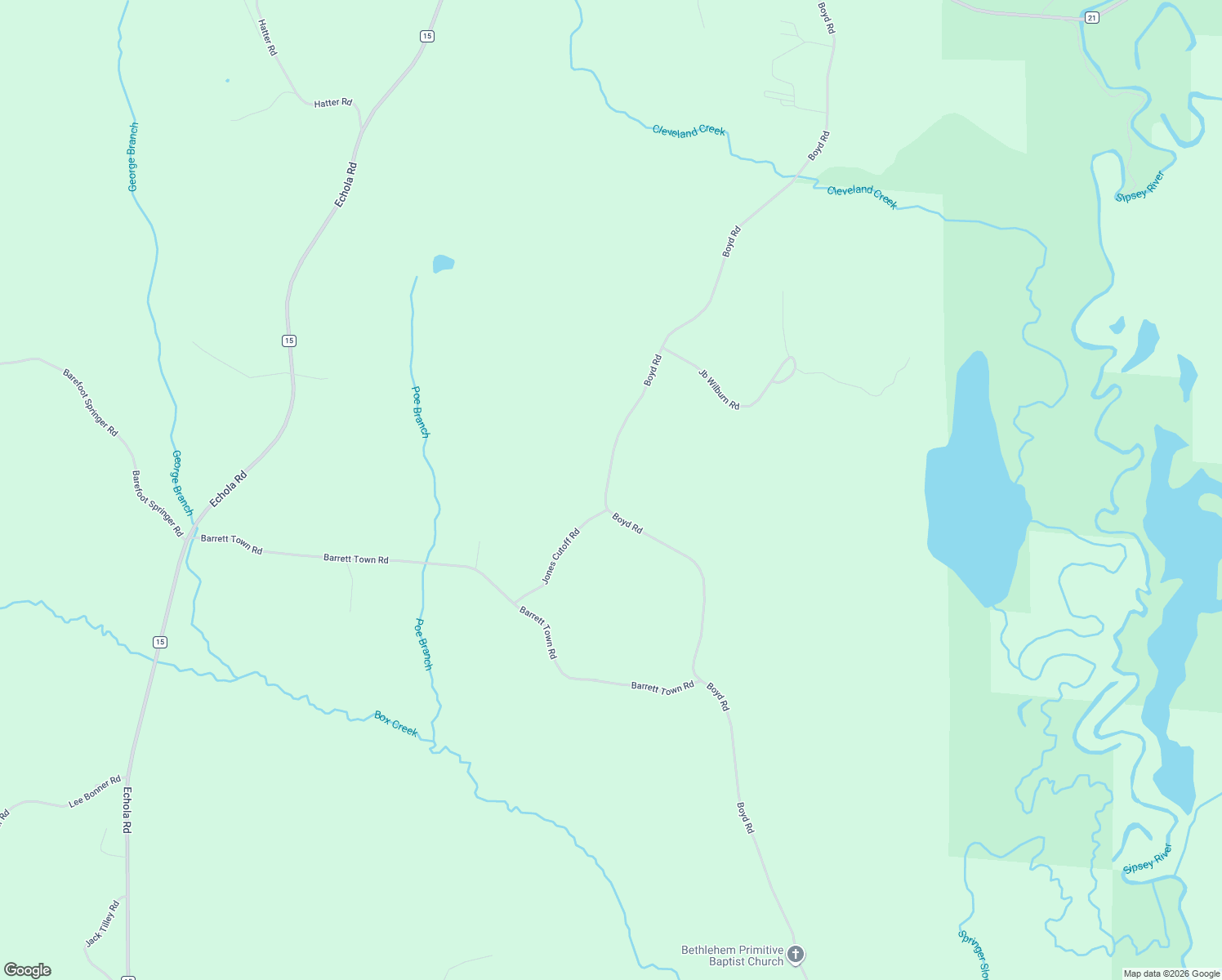 map of restaurants, bars, coffee shops, grocery stores, and more near 13757-13896 Boyd Road in Echola