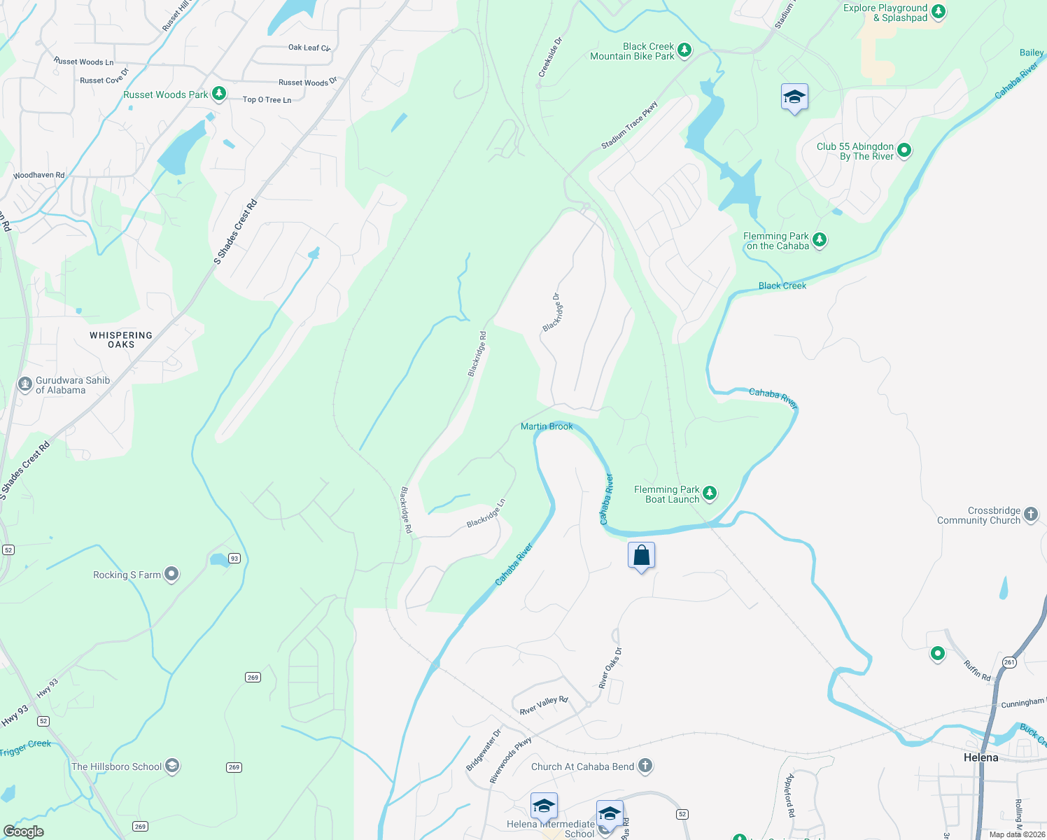 map of restaurants, bars, coffee shops, grocery stores, and more near Blackridge Drive in Helena