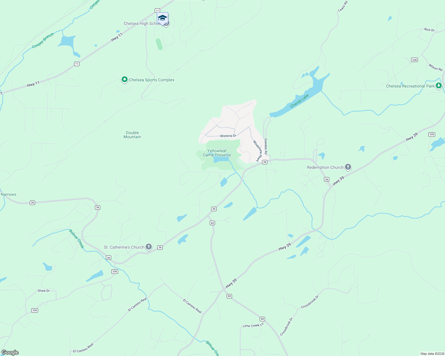 map of restaurants, bars, coffee shops, grocery stores, and more near 201 River Birch Road in Chelsea