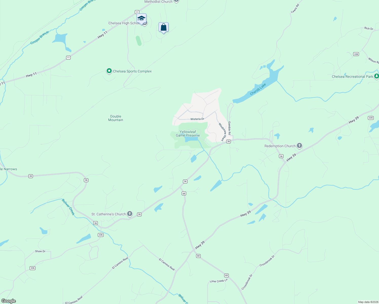 map of restaurants, bars, coffee shops, grocery stores, and more near 201 River Birch Road in Chelsea