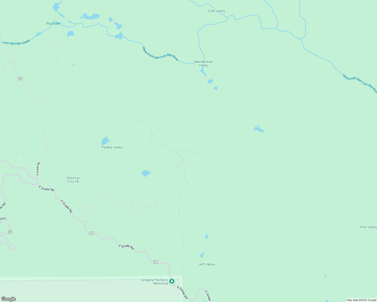 map of restaurants, bars, coffee shops, grocery stores, and more near Conifer Lane in Palomar Mountain