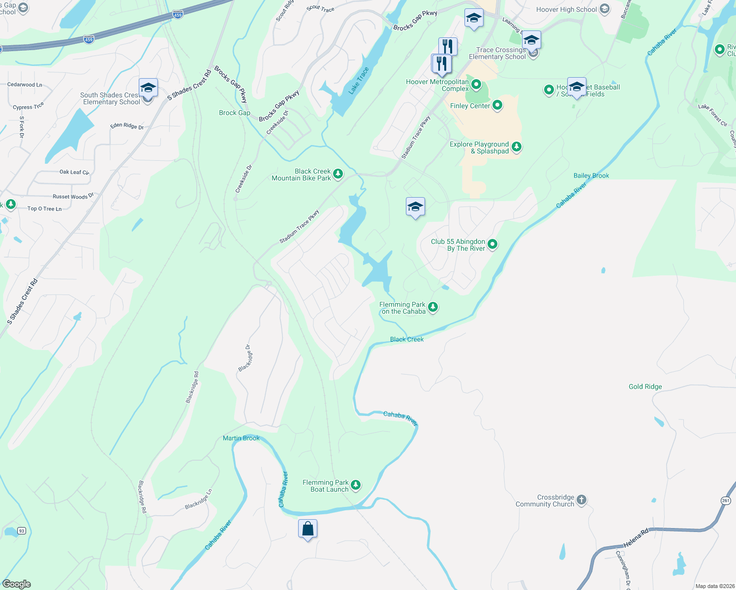 map of restaurants, bars, coffee shops, grocery stores, and more near Falliston Lane in Helena