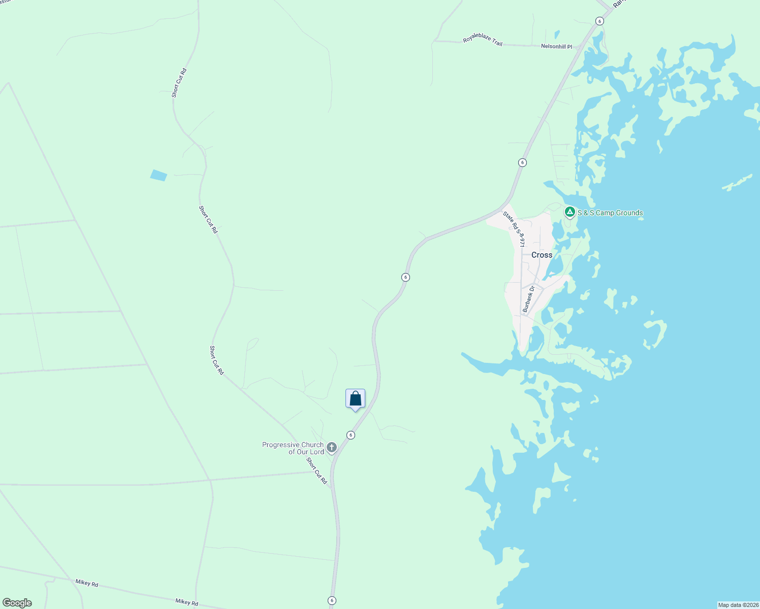 map of restaurants, bars, coffee shops, grocery stores, and more near 1681 Ranger Drive in Cross
