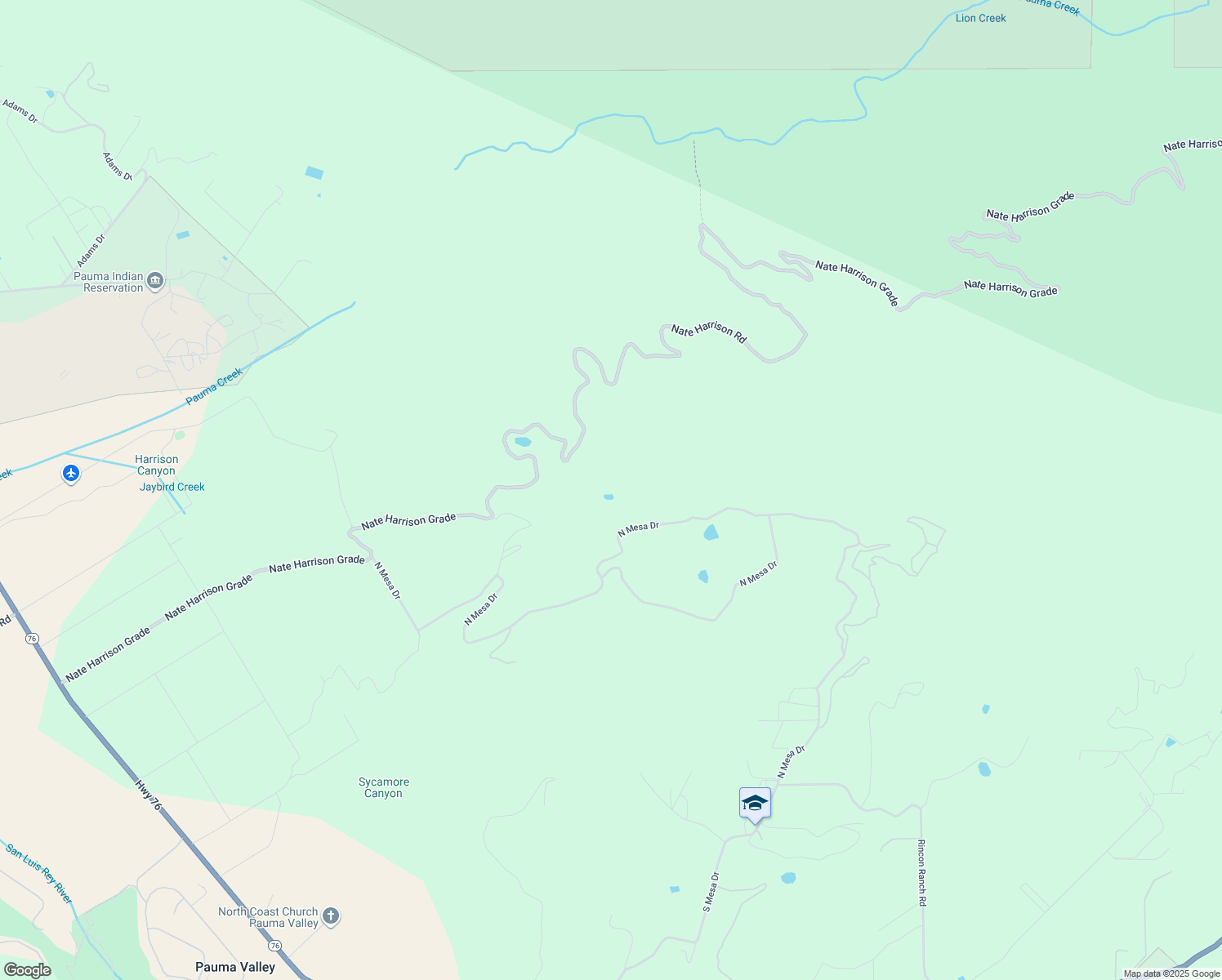 map of restaurants, bars, coffee shops, grocery stores, and more near in Pauma Valley
