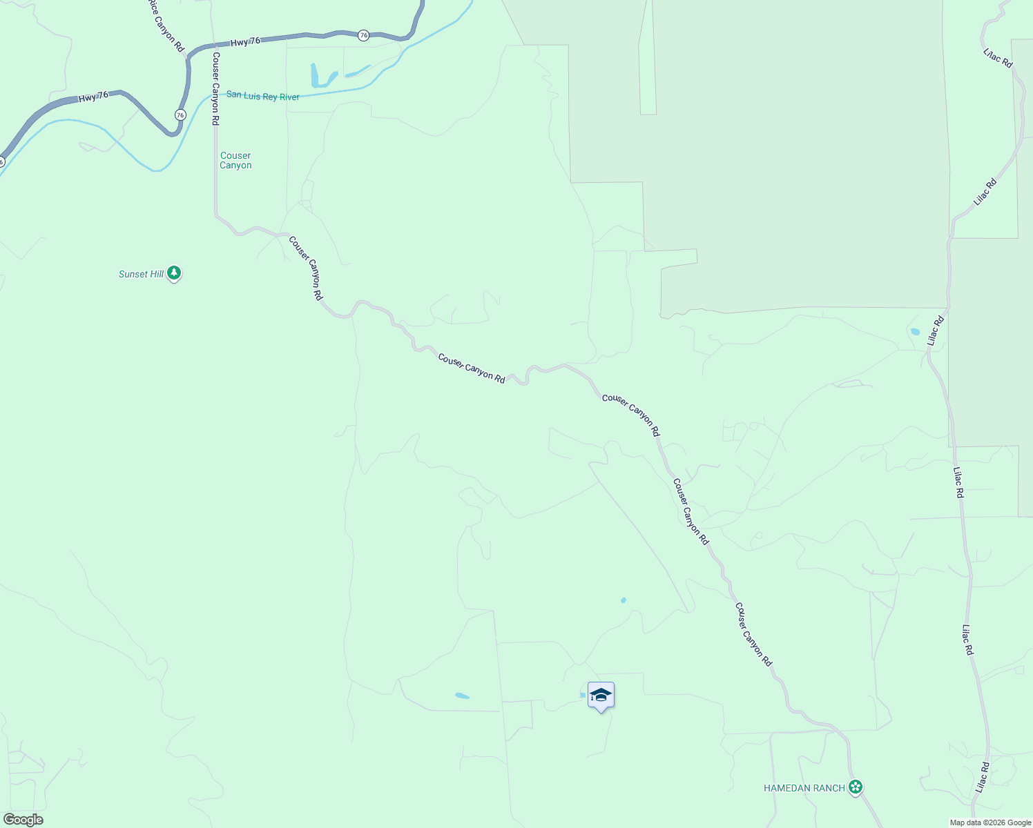 map of restaurants, bars, coffee shops, grocery stores, and more near 33444 Couser Canyon Road in Valley Center