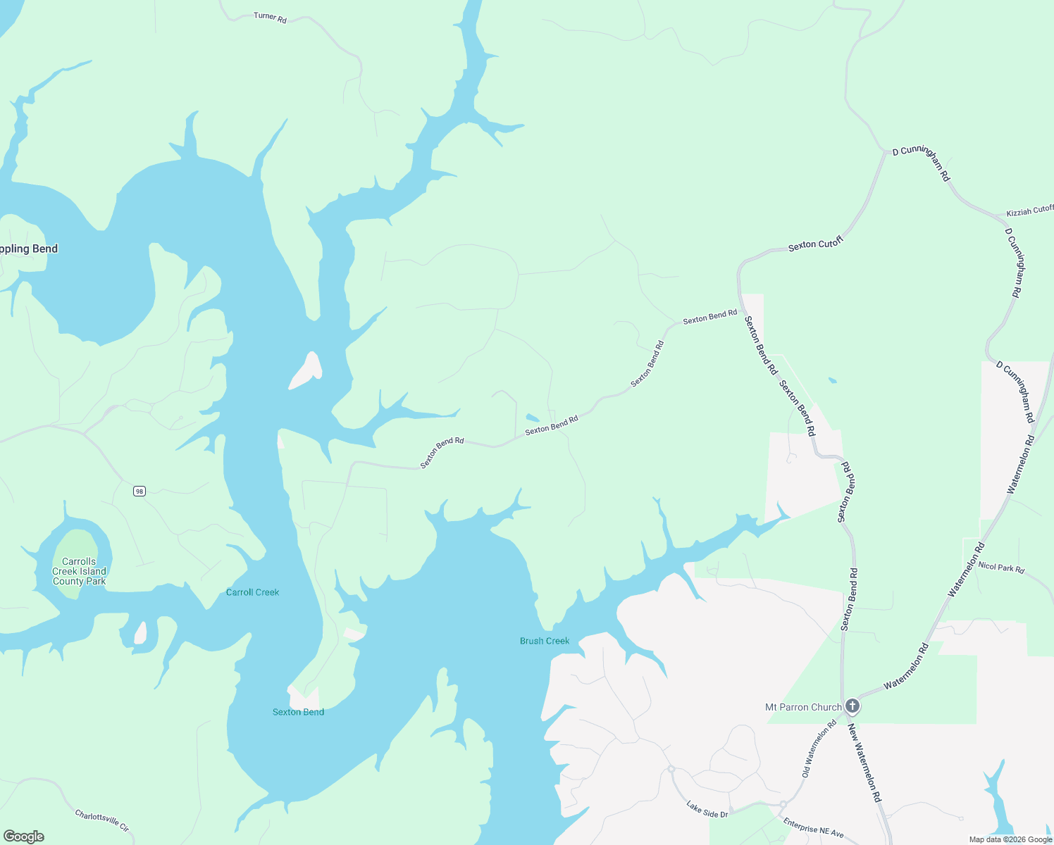 map of restaurants, bars, coffee shops, grocery stores, and more near 10688 Sexton Bend Road in Tuscaloosa