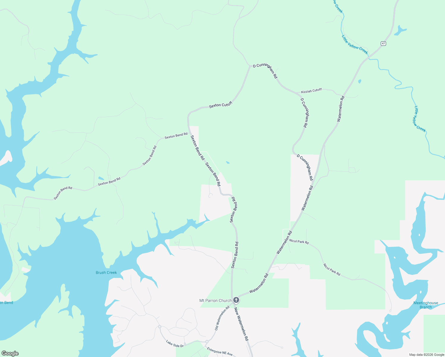 map of restaurants, bars, coffee shops, grocery stores, and more near 11240 Sexton Bend Road in Tuscaloosa