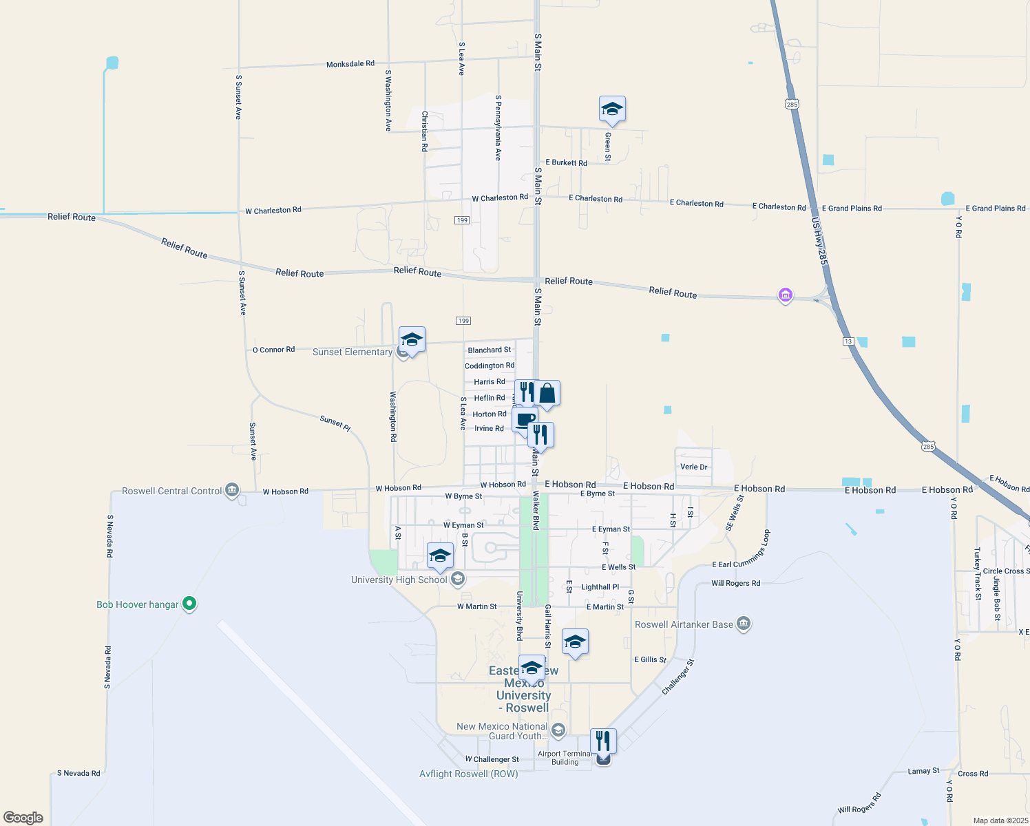 map of restaurants, bars, coffee shops, grocery stores, and more near 5822 Kincaid Rd in Roswell