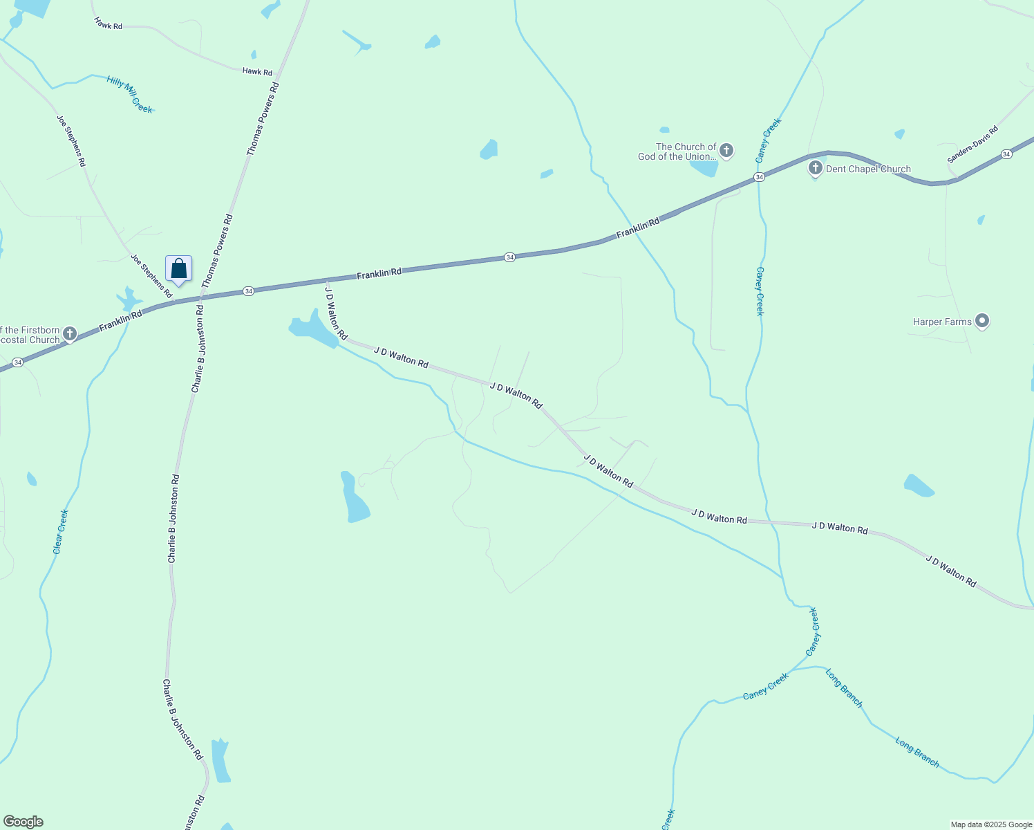 map of restaurants, bars, coffee shops, grocery stores, and more near 28 Walton Woods Drive in Newnan