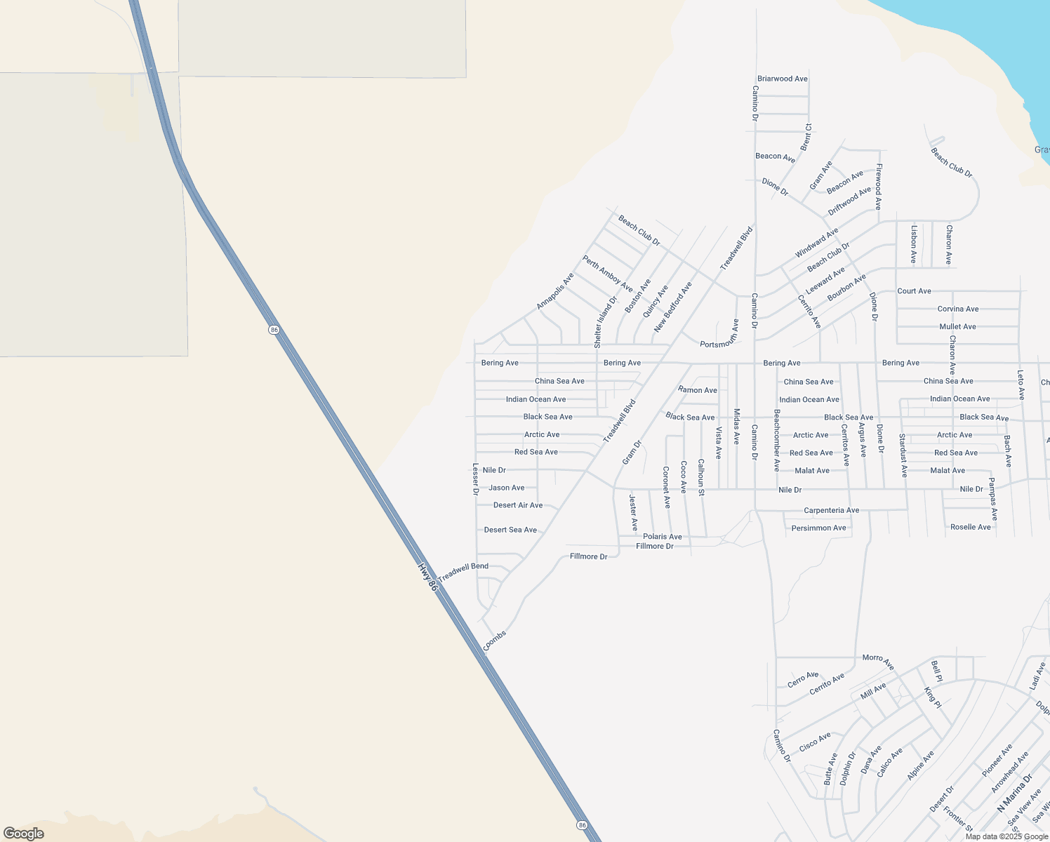 map of restaurants, bars, coffee shops, grocery stores, and more near 1555 Black Sea Avenue in Thermal