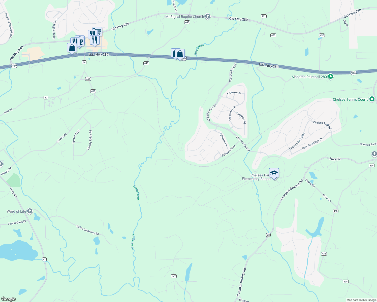 map of restaurants, bars, coffee shops, grocery stores, and more near 2154 Chelsea Park Bend in Chelsea