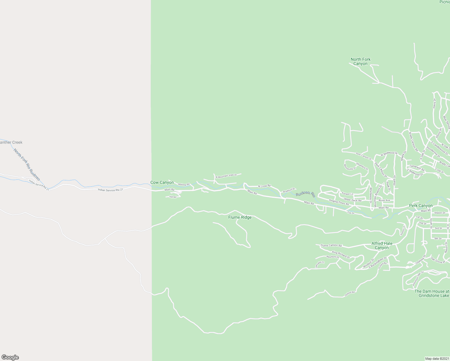 map of restaurants, bars, coffee shops, grocery stores, and more near 100 East Riverside Drive in Ruidoso
