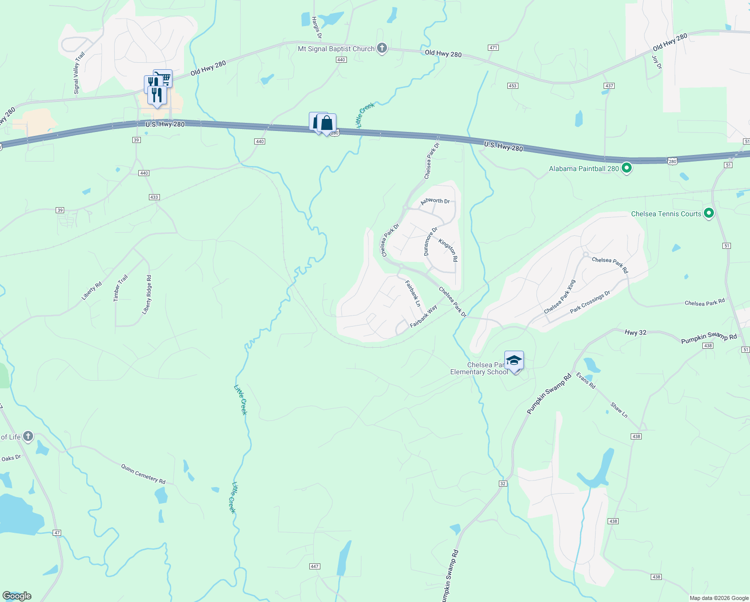 map of restaurants, bars, coffee shops, grocery stores, and more near 2077 Chelsea Park Bend in Chelsea