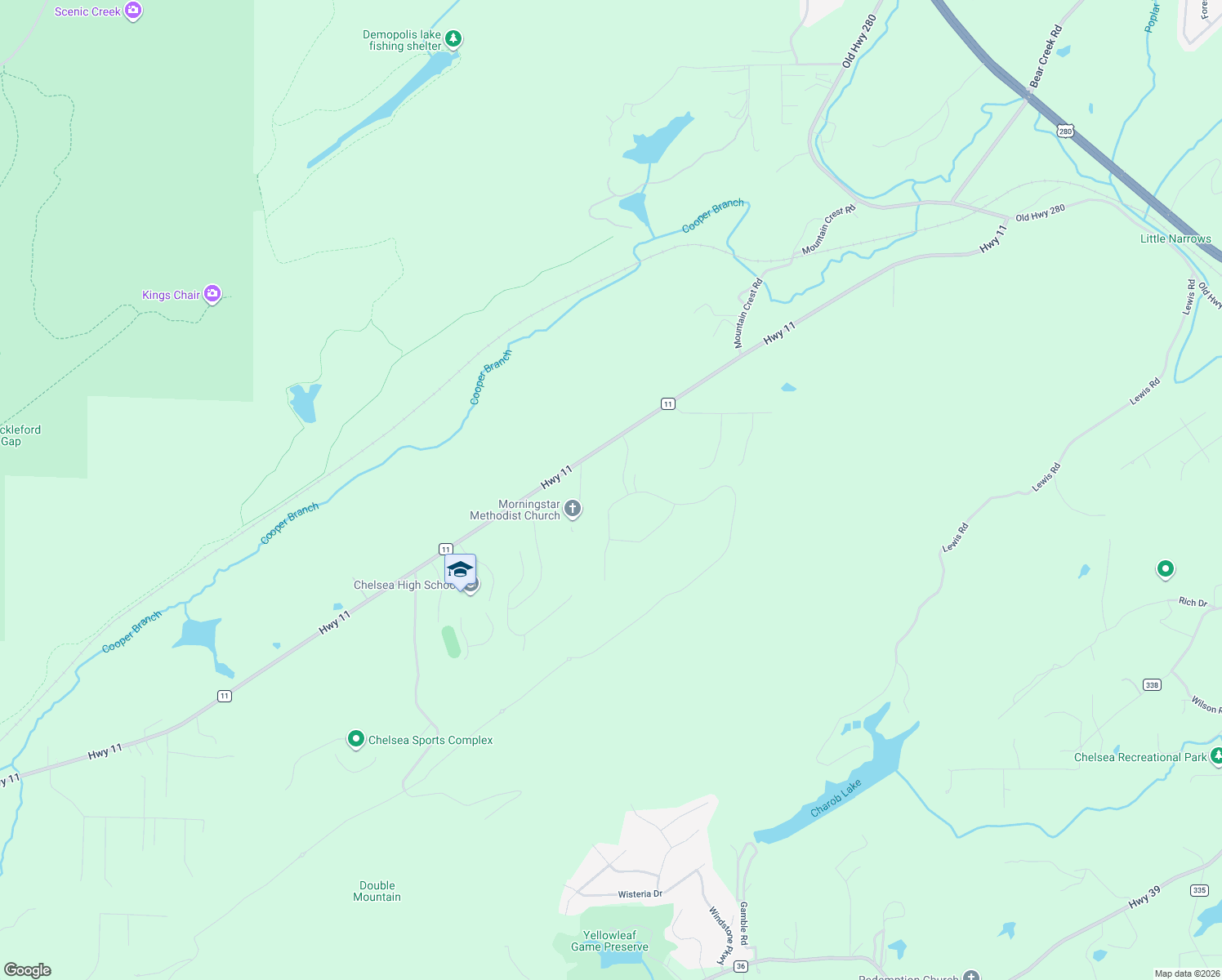 map of restaurants, bars, coffee shops, grocery stores, and more near 305 Timberview Trail in Chelsea