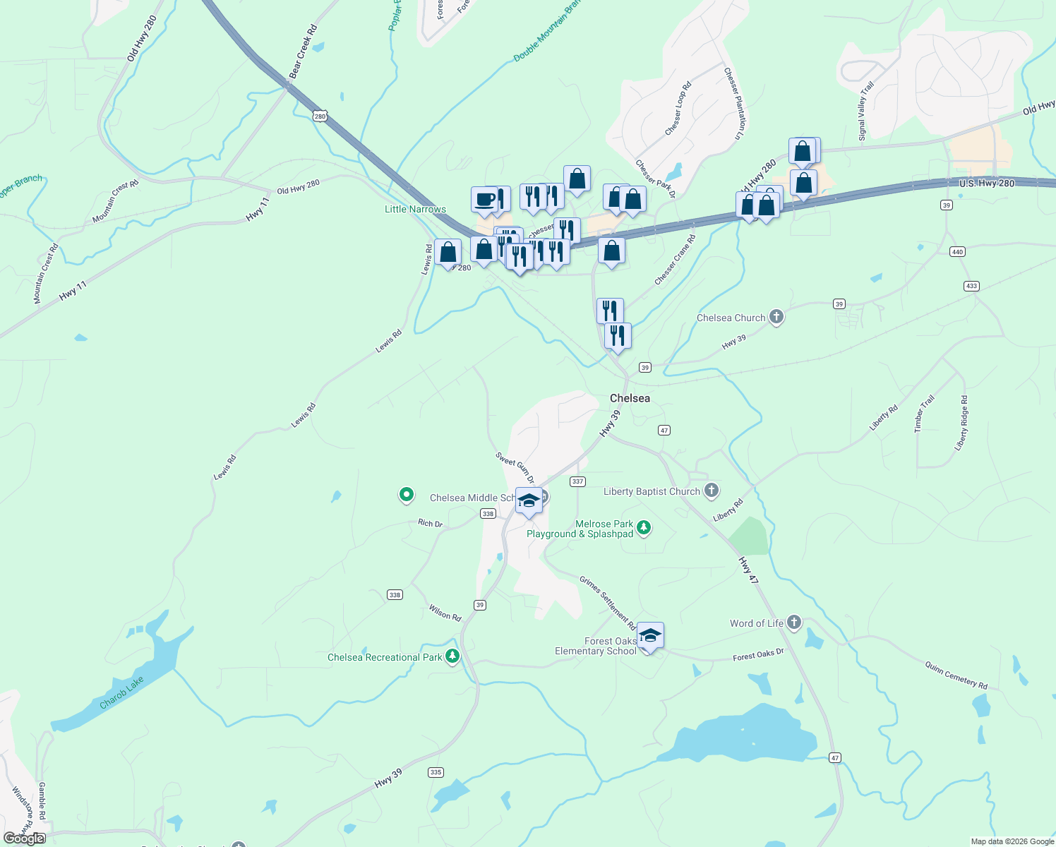 map of restaurants, bars, coffee shops, grocery stores, and more near 24 Beech Circle in Chelsea