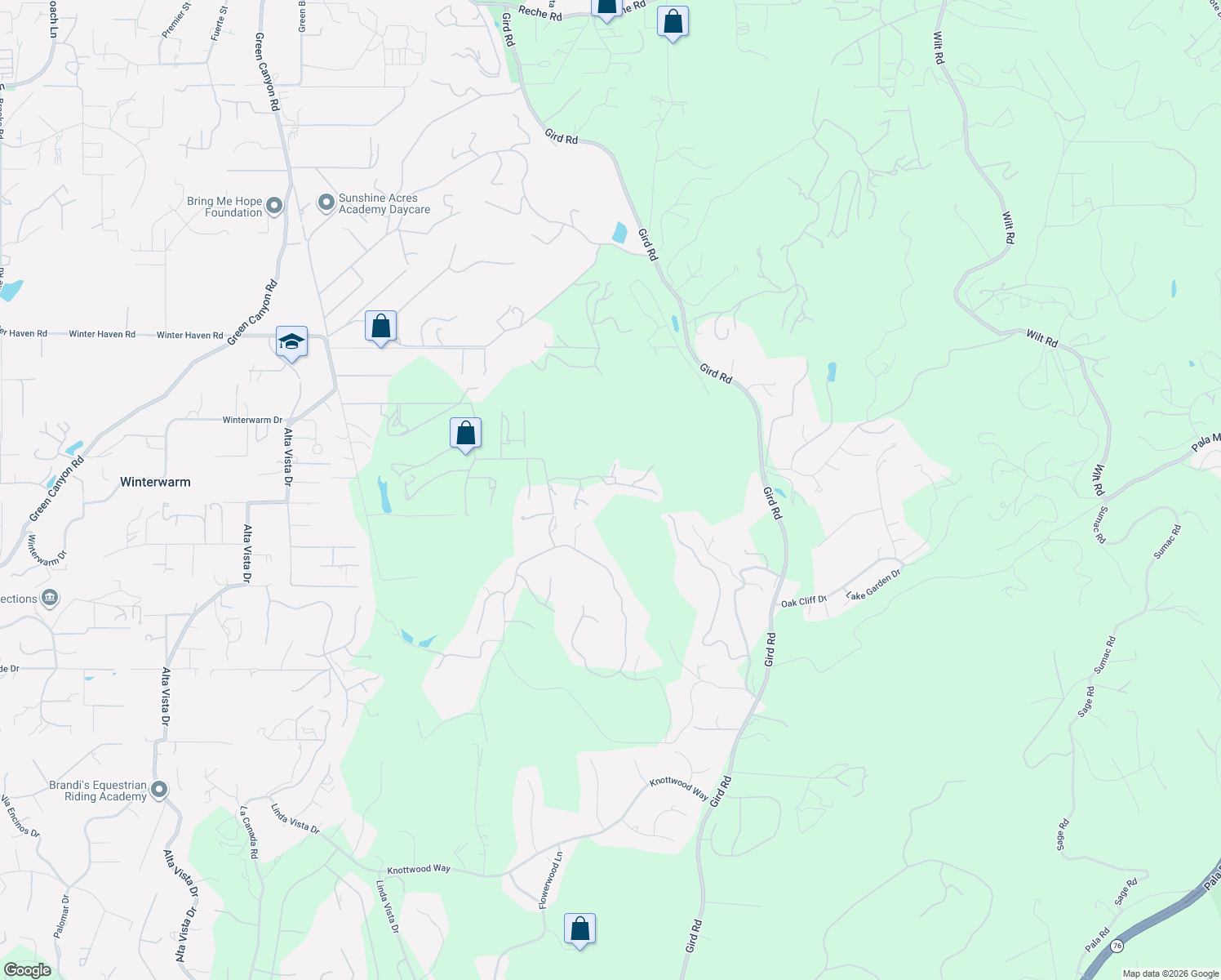 map of restaurants, bars, coffee shops, grocery stores, and more near 2635 Vista De Palomar in Fallbrook