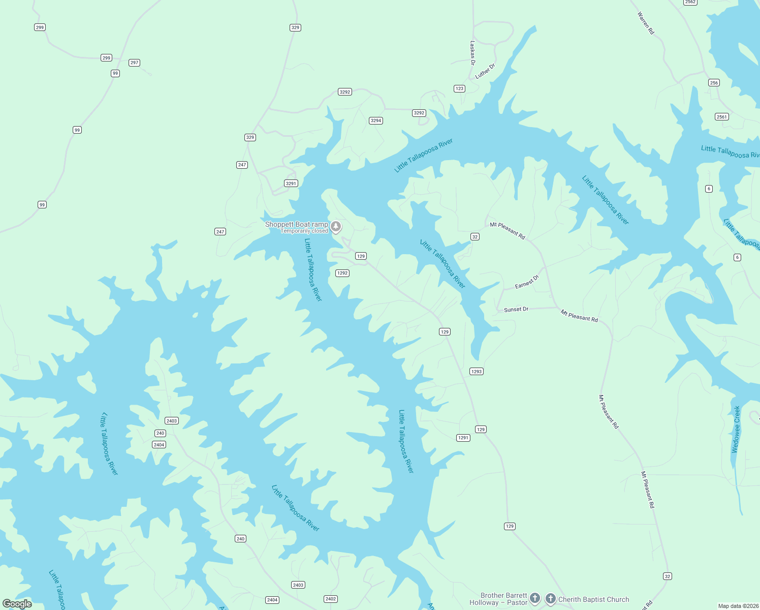 map of restaurants, bars, coffee shops, grocery stores, and more near 122 Hanson Road in Wedowee