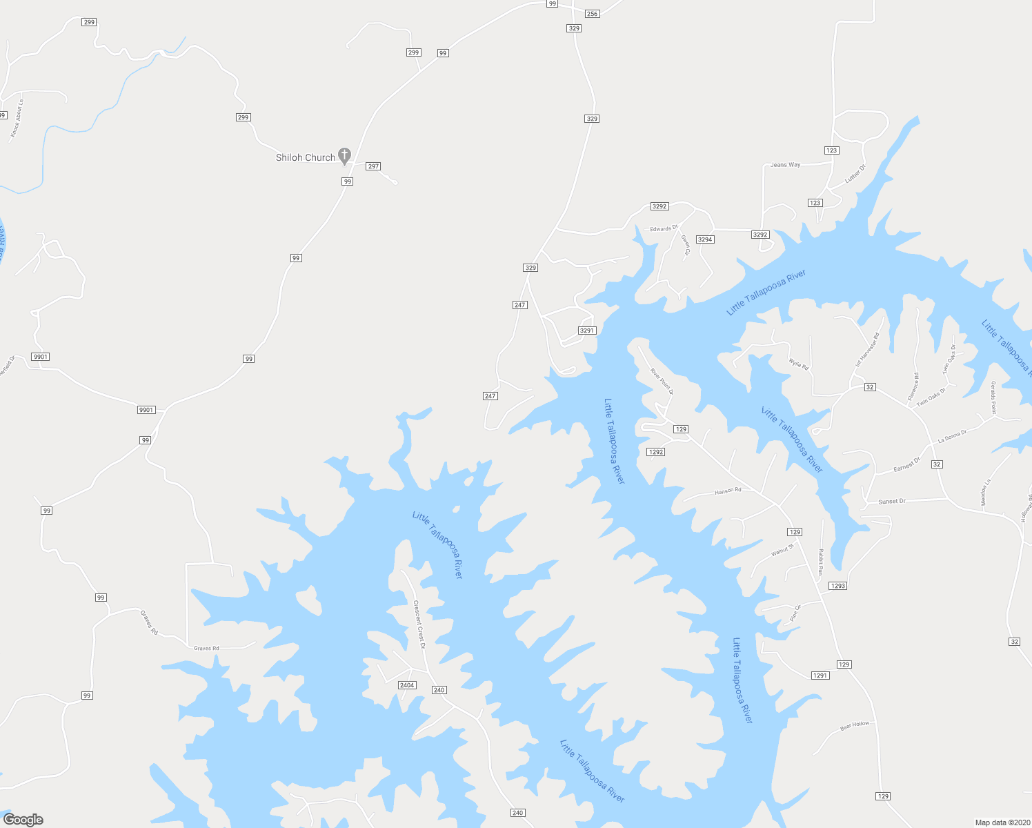 map of restaurants, bars, coffee shops, grocery stores, and more near 706 County Road 247 in Wedowee