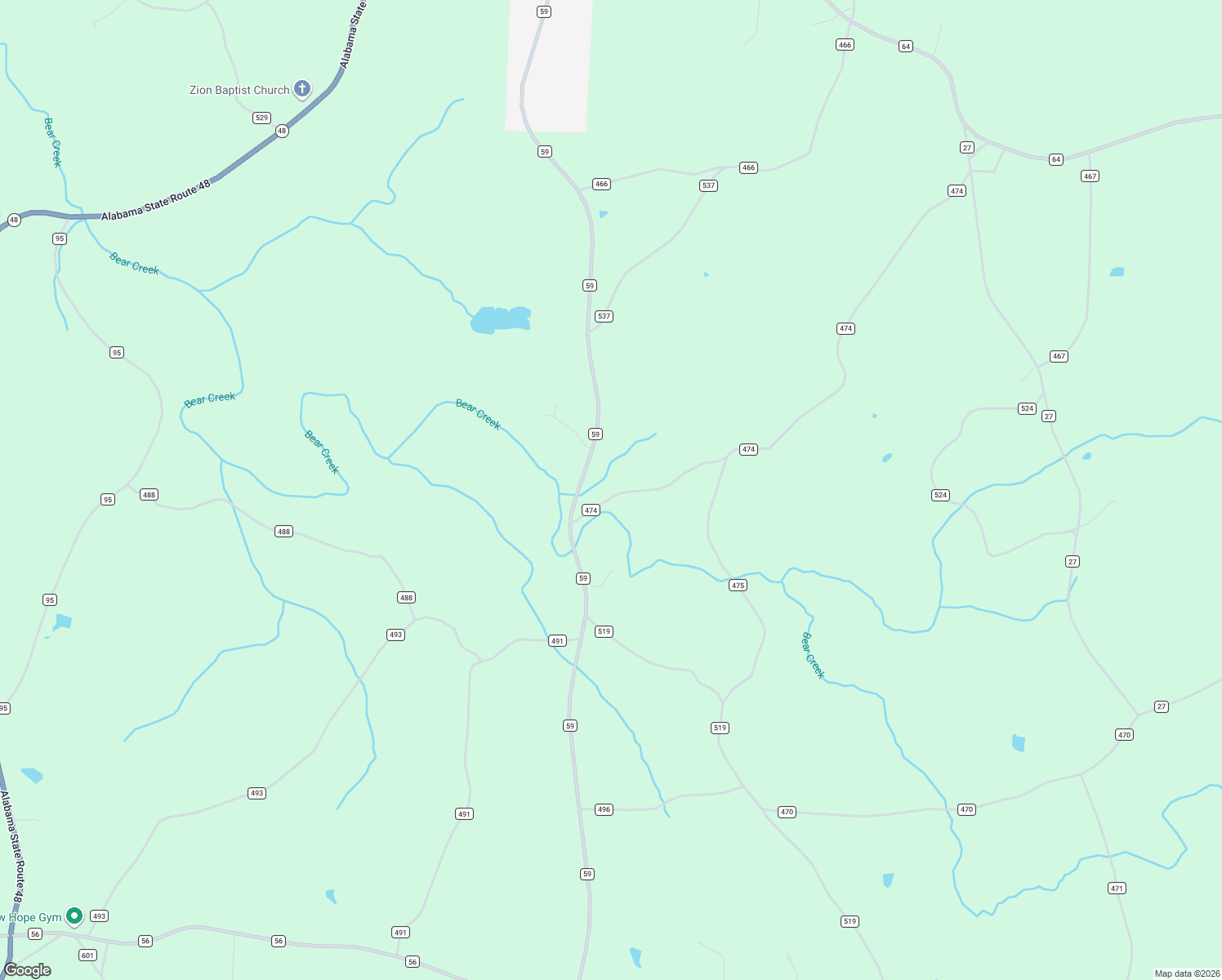 map of restaurants, bars, coffee shops, grocery stores, and more near 141 County Road 474 in Woodland