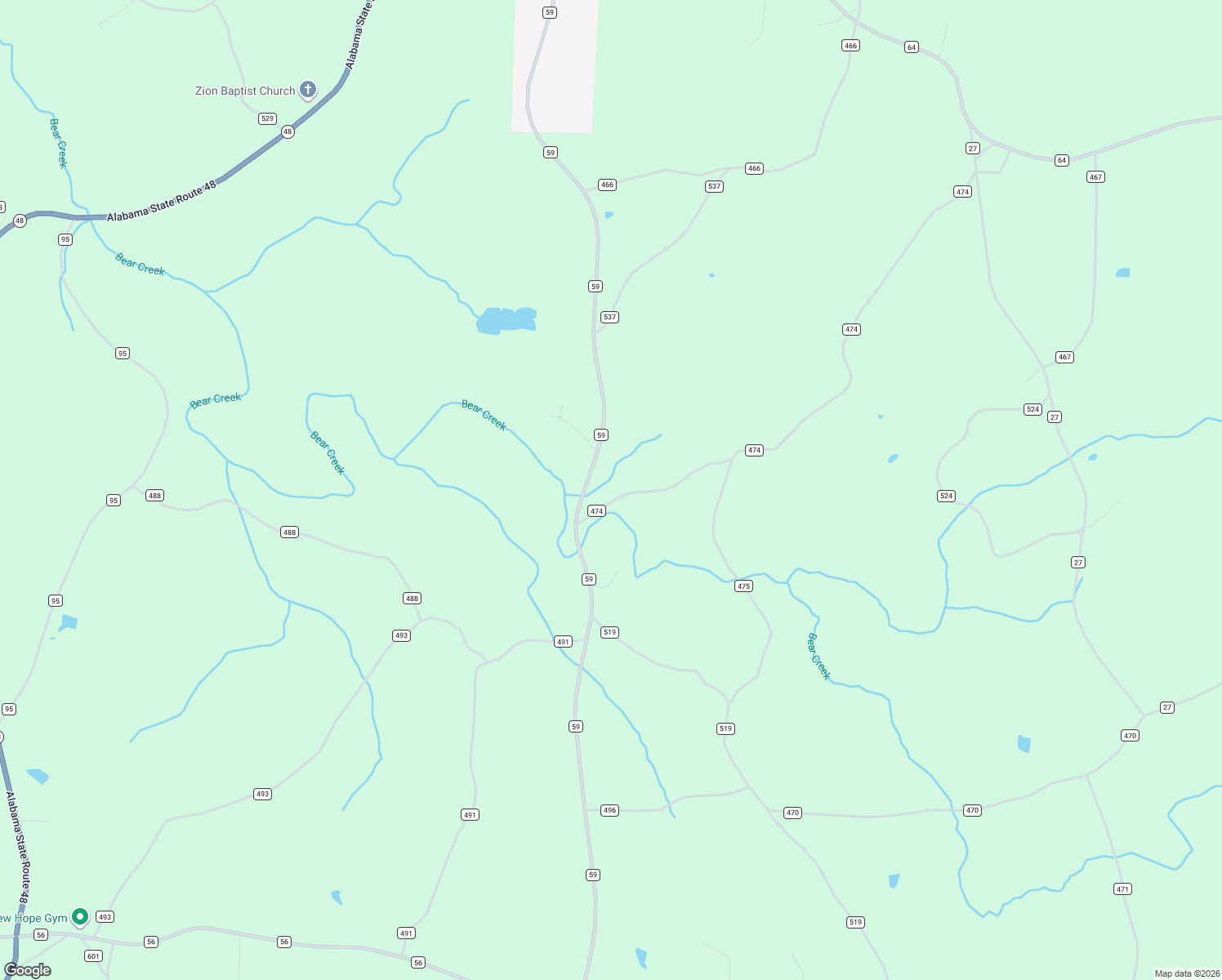 map of restaurants, bars, coffee shops, grocery stores, and more near 141 County Road 474 in Woodland
