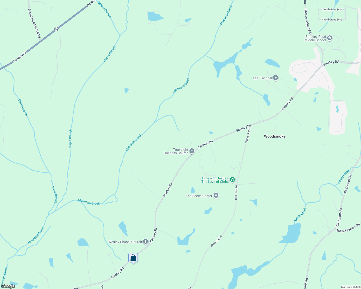 map of restaurants, bars, coffee shops, grocery stores, and more near 1969 Smokey Road in Newnan