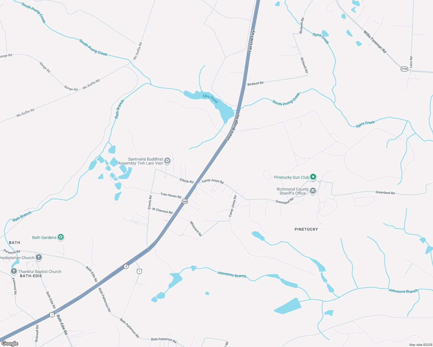 map of restaurants, bars, coffee shops, grocery stores, and more near 3013 Camp Josey Rd in Blythe