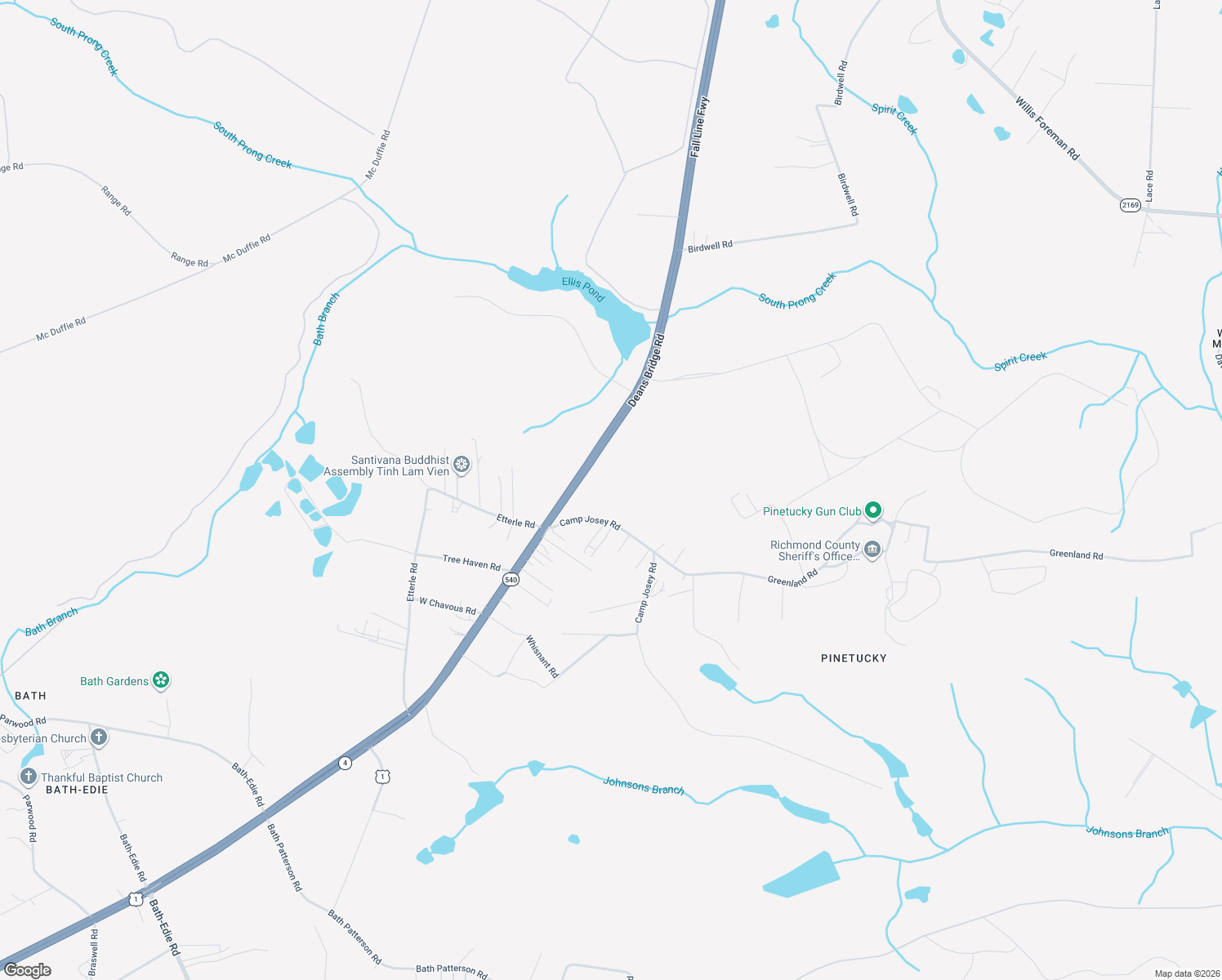 map of restaurants, bars, coffee shops, grocery stores, and more near 3013 Camp Josey Rd in Blythe
