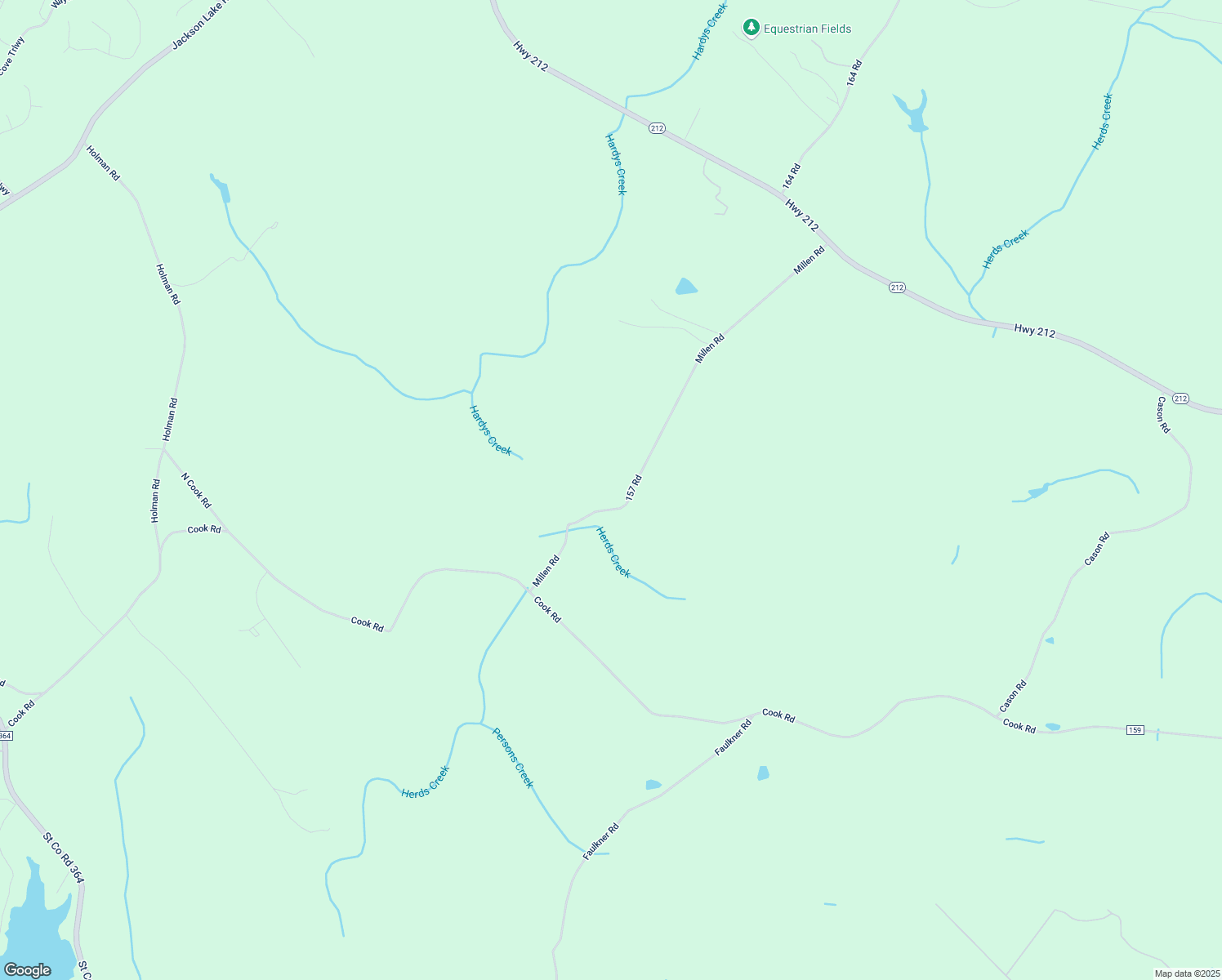 map of restaurants, bars, coffee shops, grocery stores, and more near 733 Millen Road in Monticello