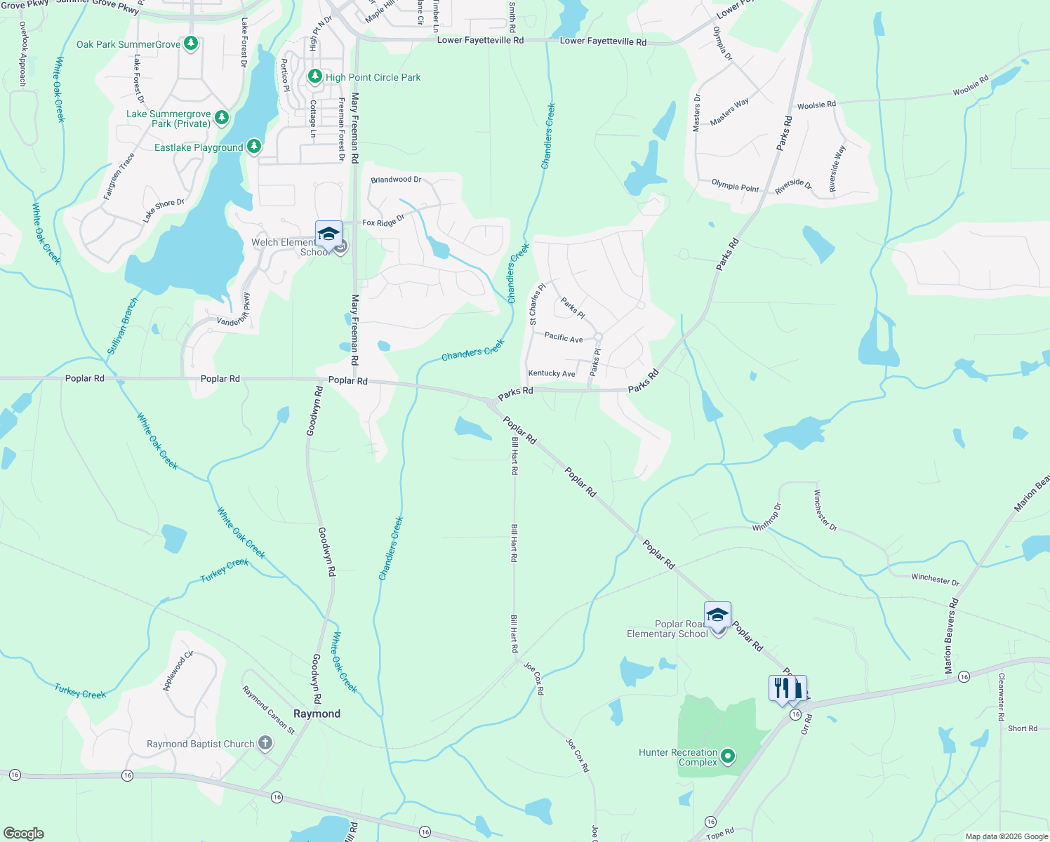 map of restaurants, bars, coffee shops, grocery stores, and more near 2404 Poplar Road in Sharpsburg