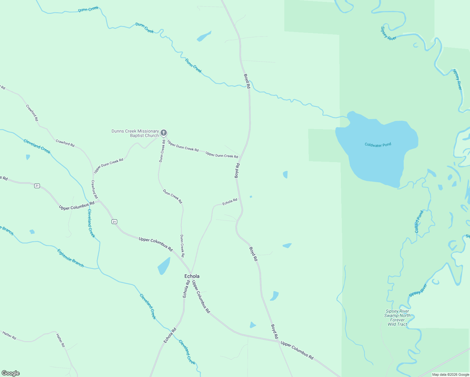 map of restaurants, bars, coffee shops, grocery stores, and more near 16290 Boyd Road in Elrod
