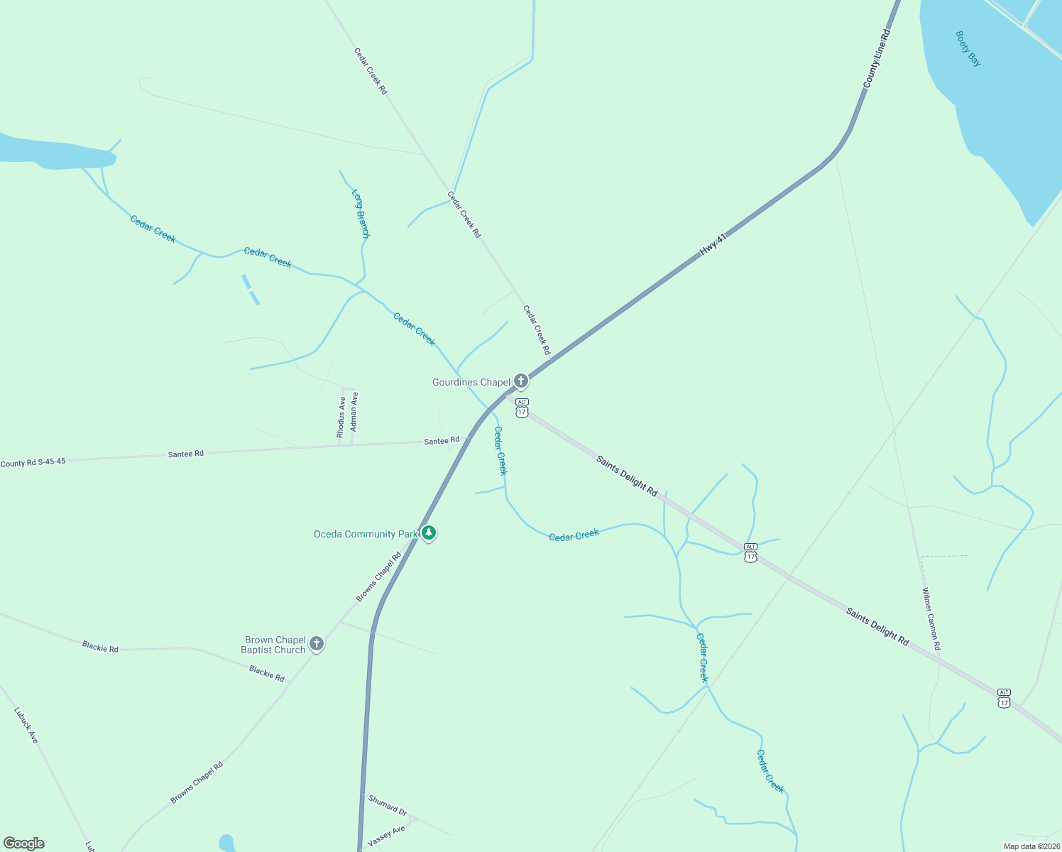 map of restaurants, bars, coffee shops, grocery stores, and more near 13653 Saints Delight Road in Andrews