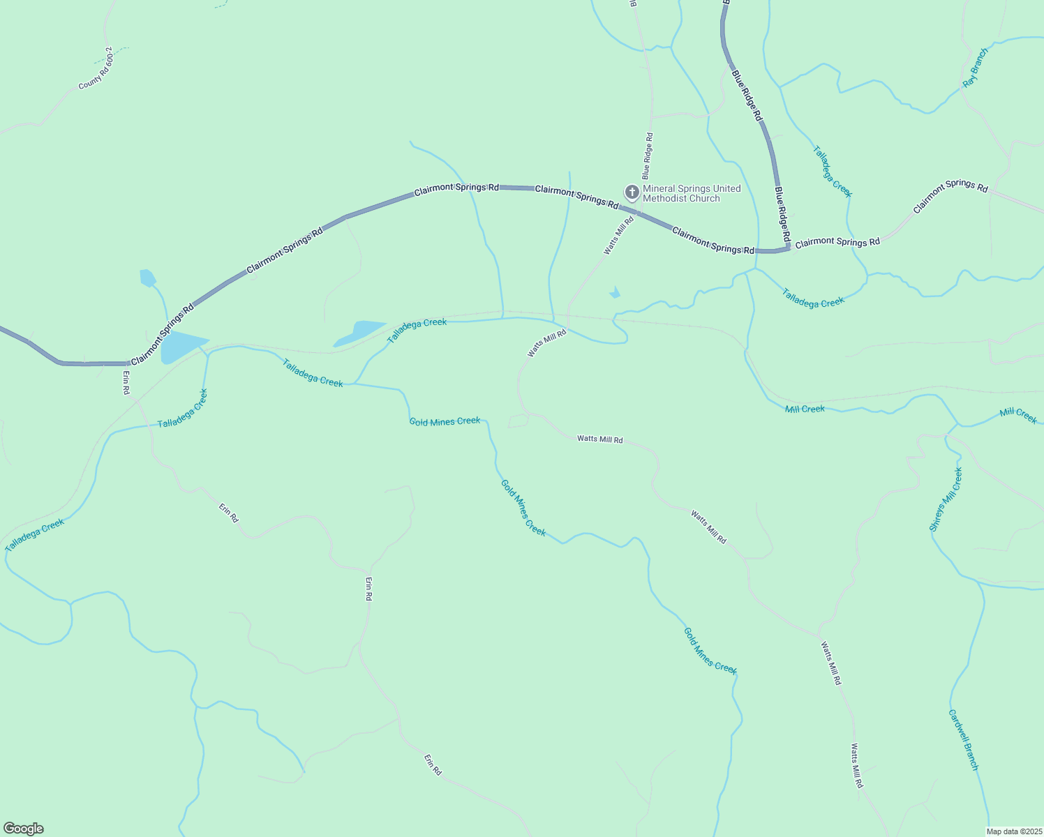 map of restaurants, bars, coffee shops, grocery stores, and more near 3365 Watts Mill Road in Lineville