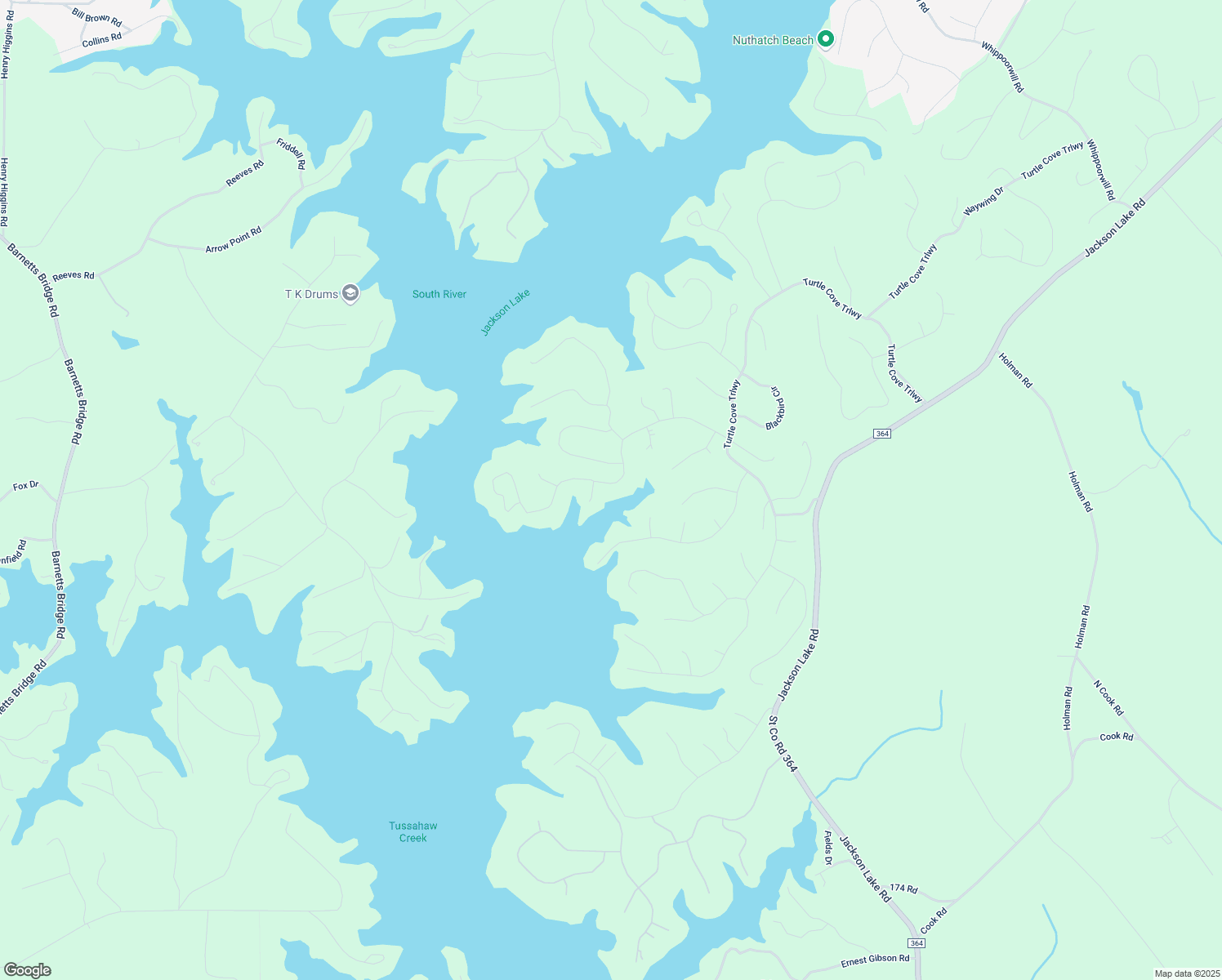 map of restaurants, bars, coffee shops, grocery stores, and more near 521 Cardinal Drive in Monticello
