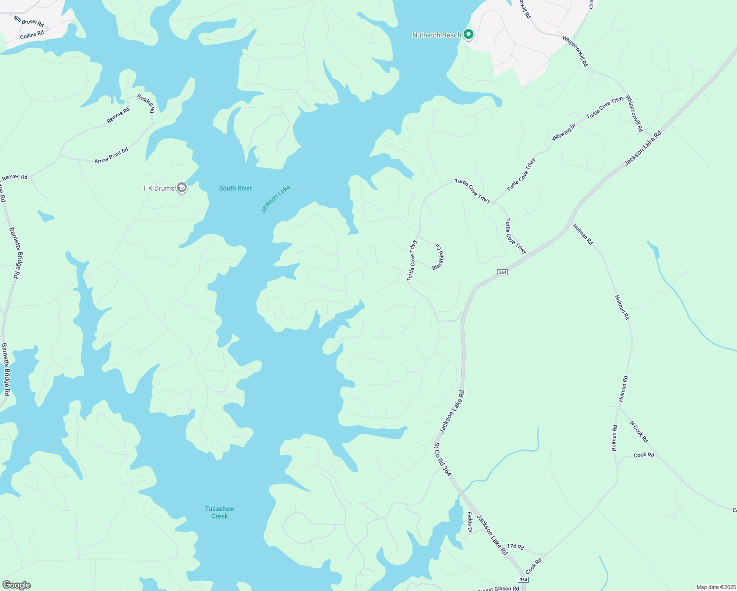 map of restaurants, bars, coffee shops, grocery stores, and more near 190 Bobwhite Court in Monticello