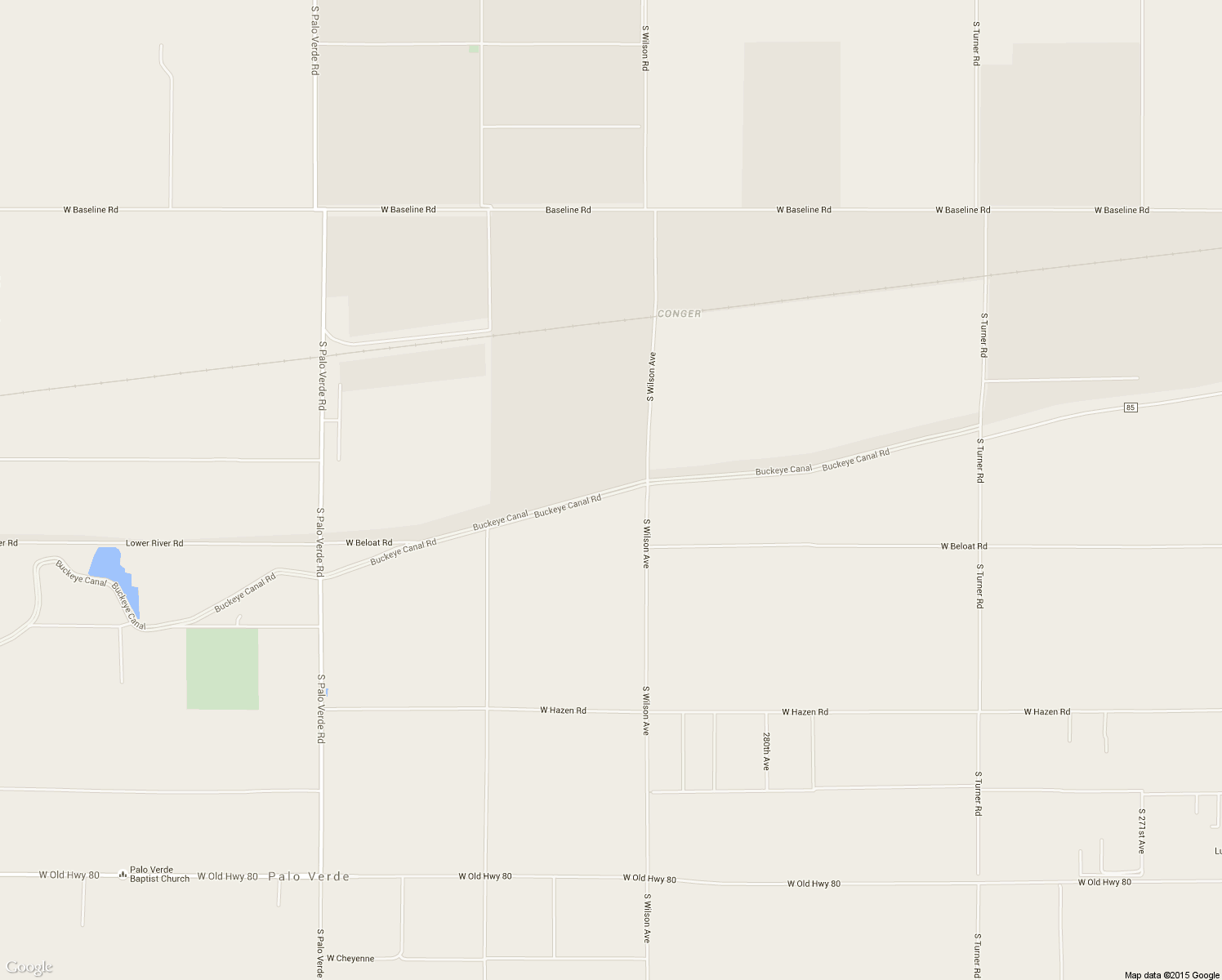 map of restaurants, bars, coffee shops, grocery stores, and more near Buckeye Canal in Buckeye