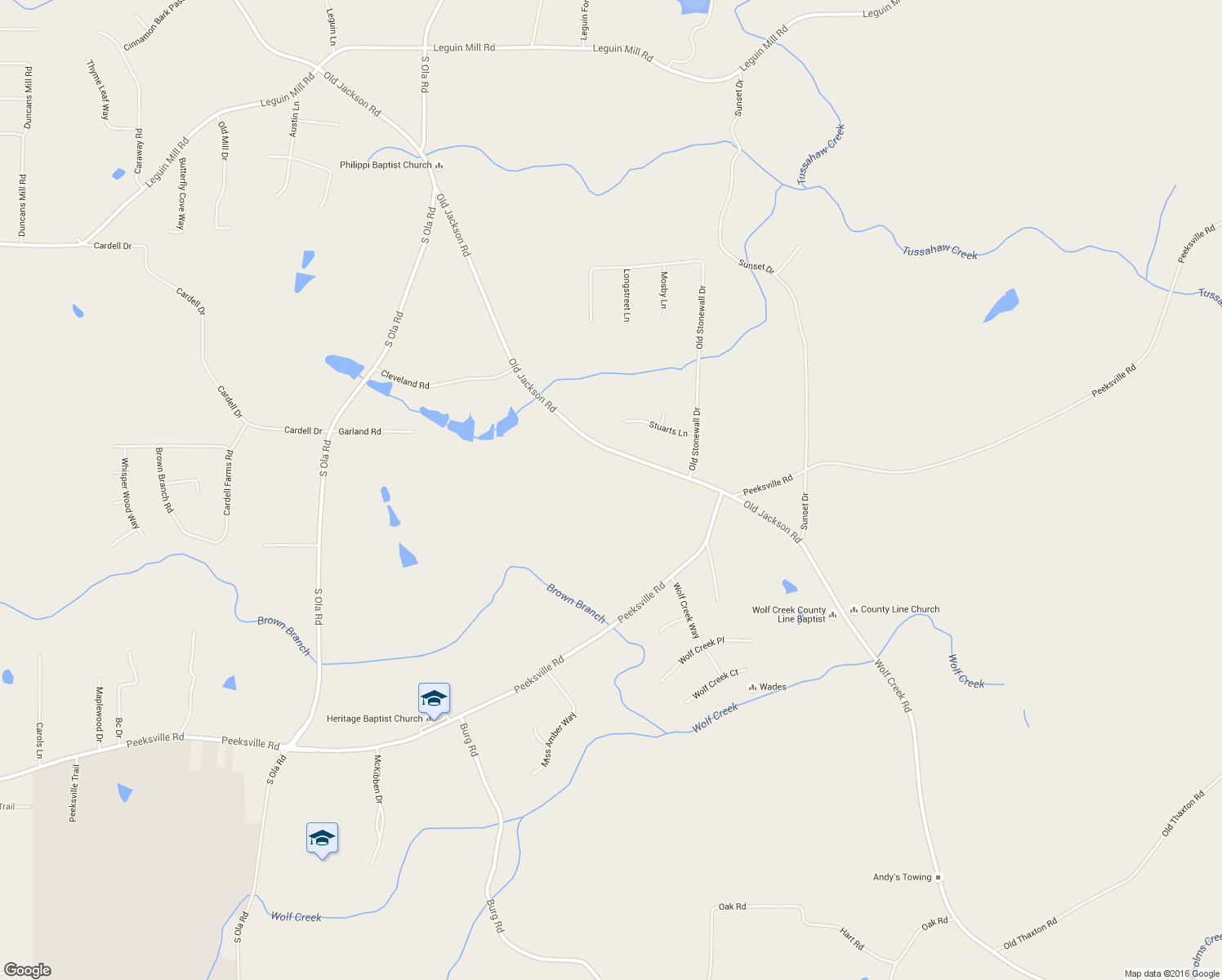 map of restaurants, bars, coffee shops, grocery stores, and more near 2900 Old Jackson Road in Locust Grove