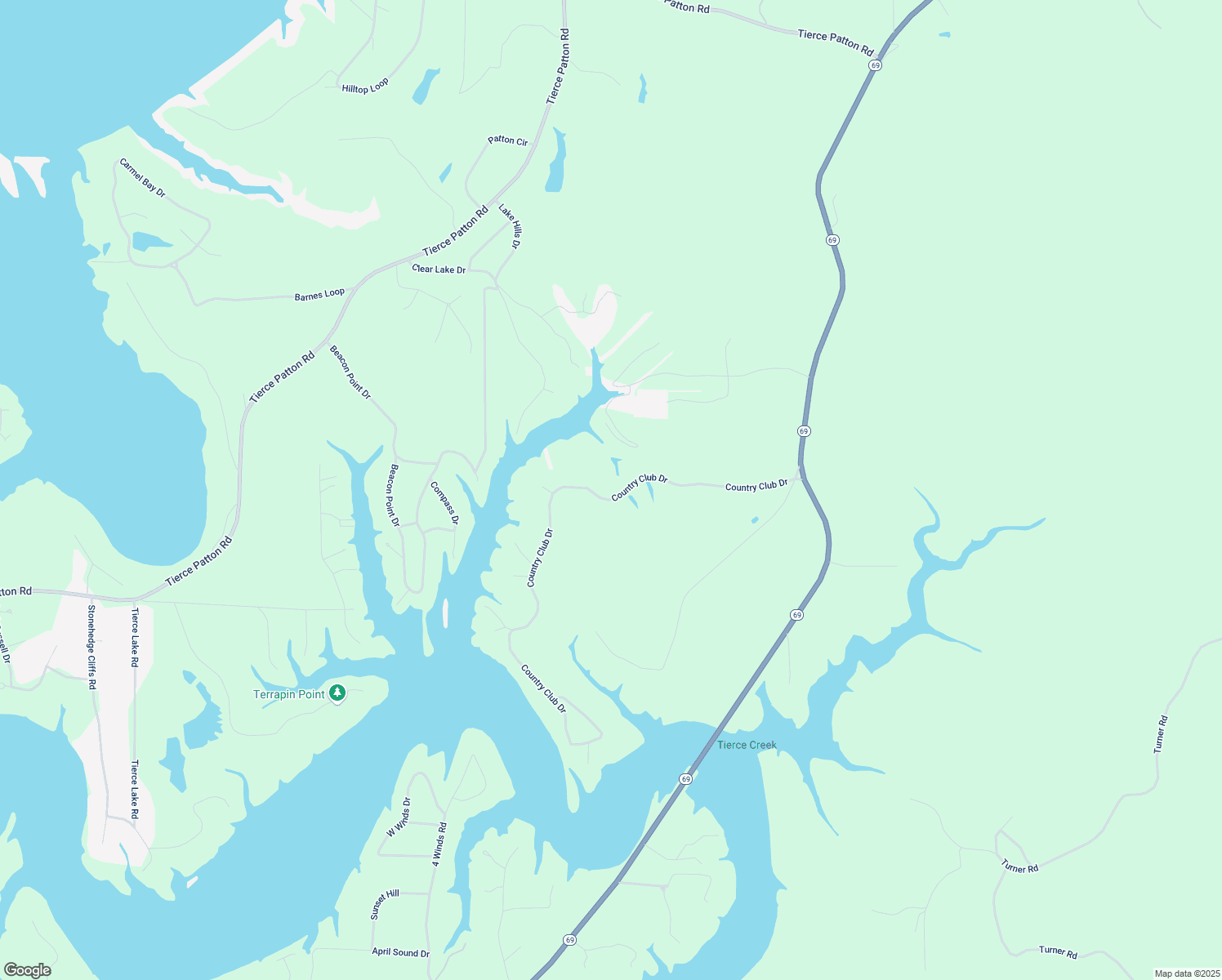 map of restaurants, bars, coffee shops, grocery stores, and more near 11269 Country Club Drive in Northport