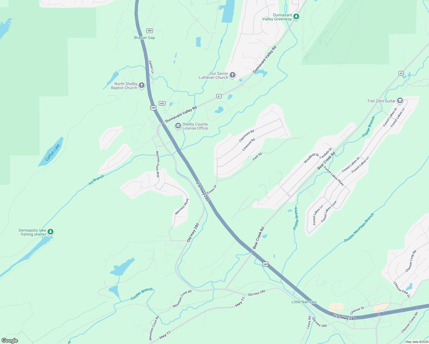 map of restaurants, bars, coffee shops, grocery stores, and more near 149 Essex Drive in Sterrett