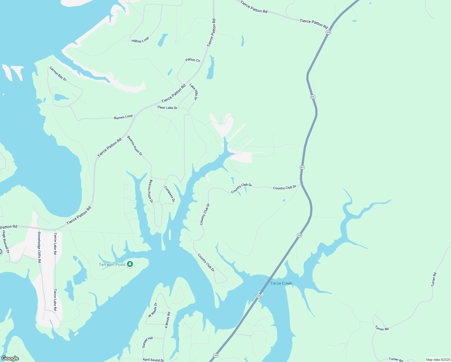 map of restaurants, bars, coffee shops, grocery stores, and more near 11269-11443 Country Club Drive in Northport