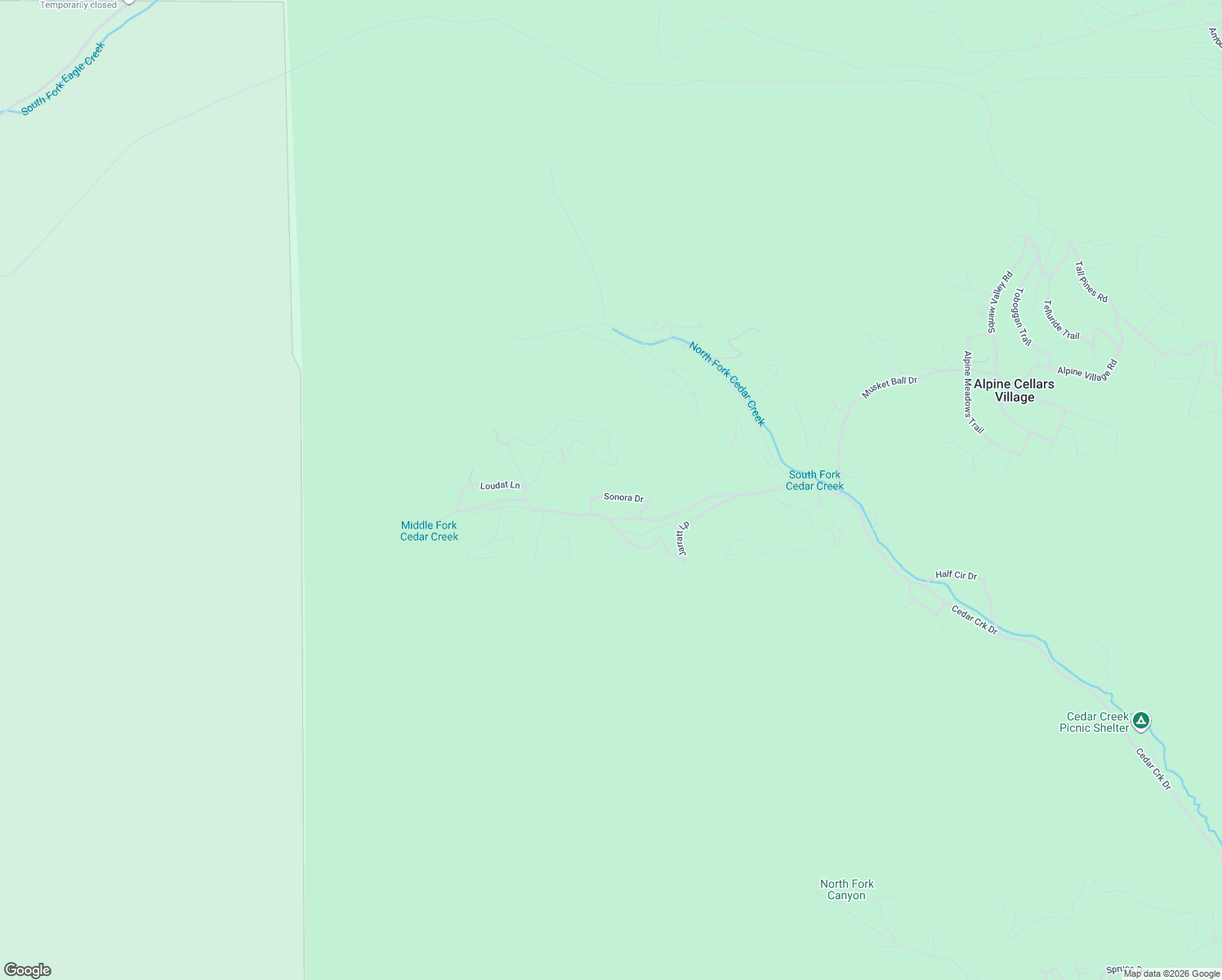 map of restaurants, bars, coffee shops, grocery stores, and more near 114-118 Sonora Drive in Ruidoso