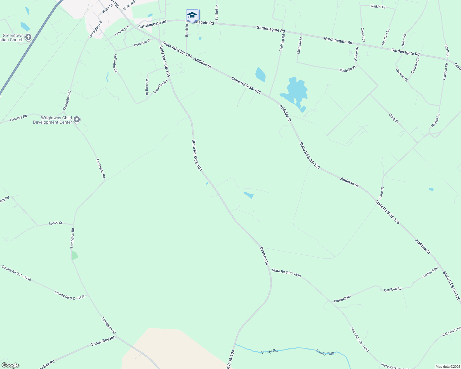 map of restaurants, bars, coffee shops, grocery stores, and more near 1307 Dawson Street in Eutawville